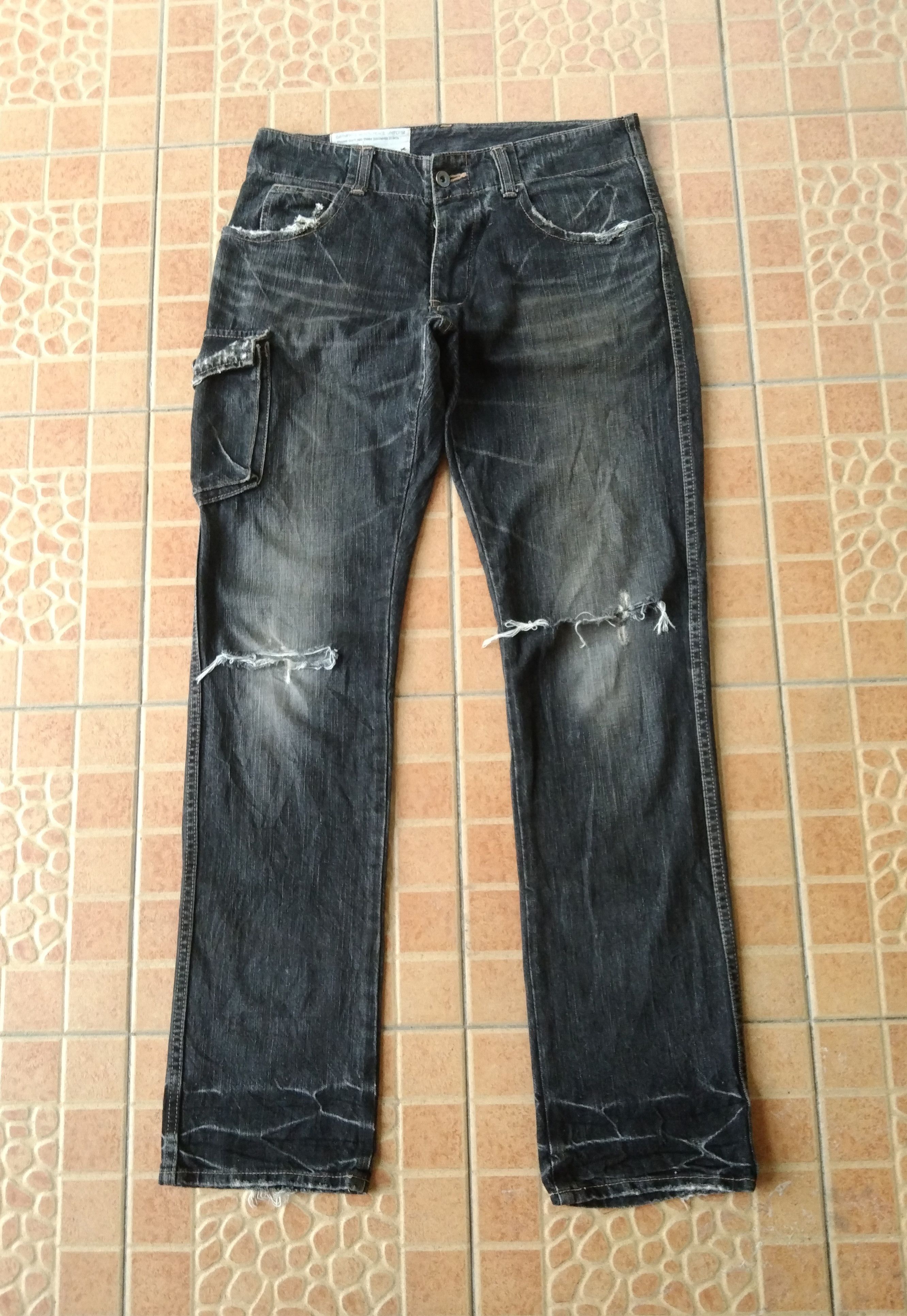 Johnbull DiSTRESSED RIPED CARGO JOHN BULL DENIM PANTS Size US 29 - 2 Thumbnail