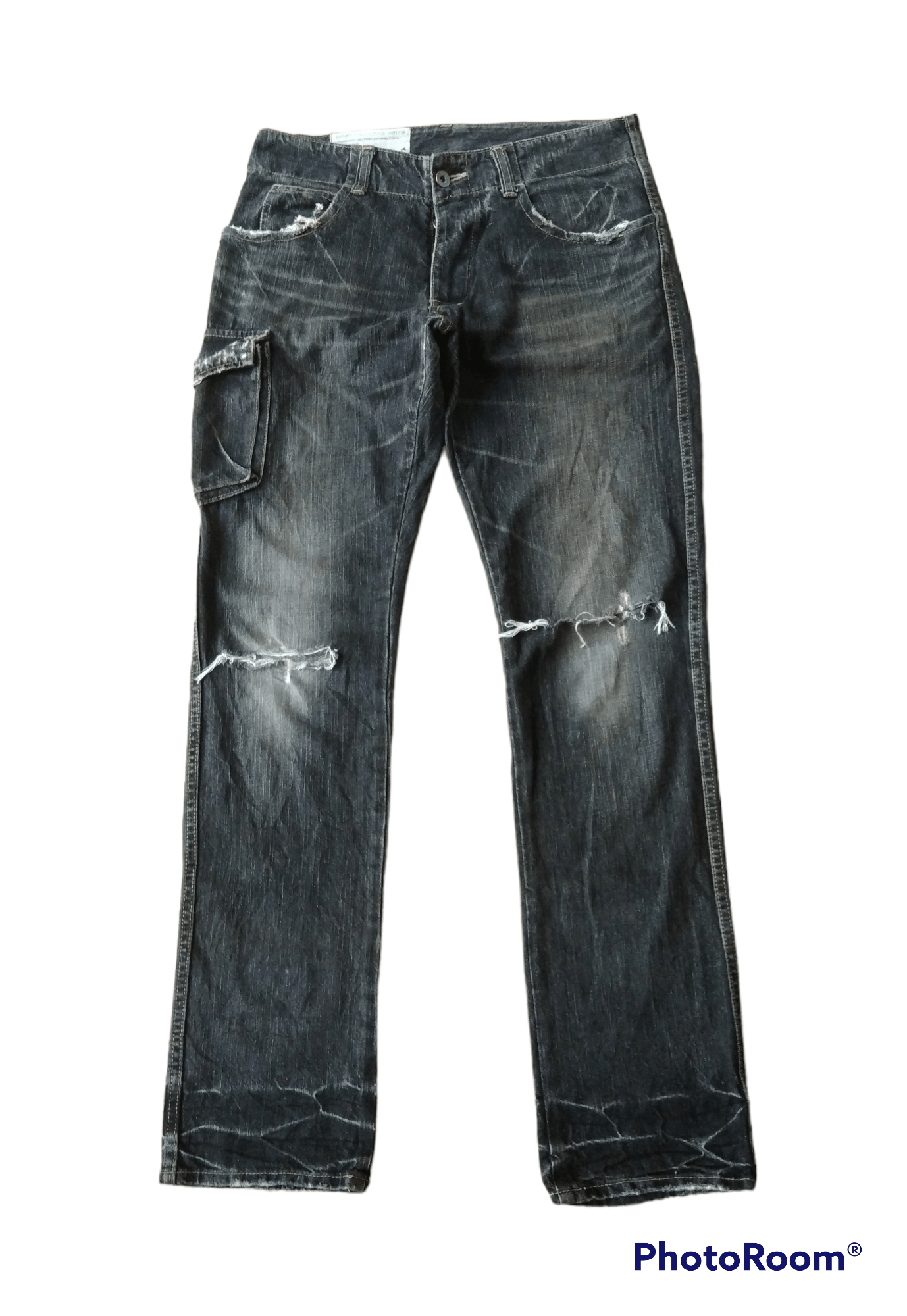 Johnbull DiSTRESSED RIPED CARGO JOHN BULL DENIM PANTS Size US 29 - 1 Thumbnail