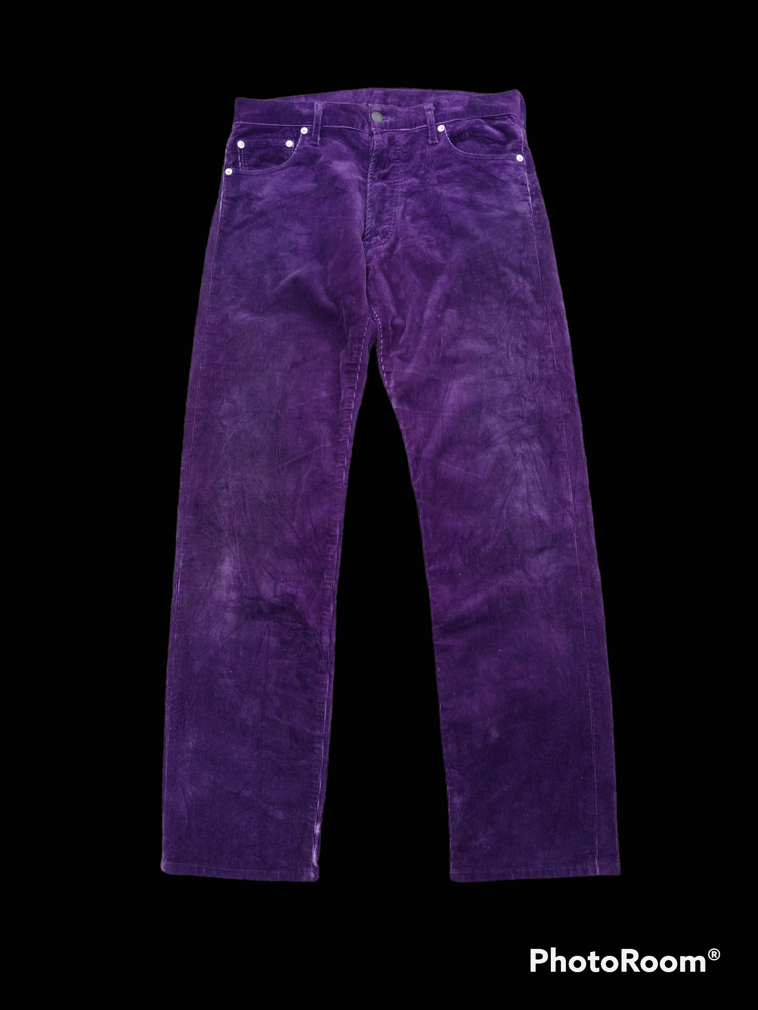 image of Distressed Couduroy Abahouse Made In Japan in Purple, Men's (Size 30)