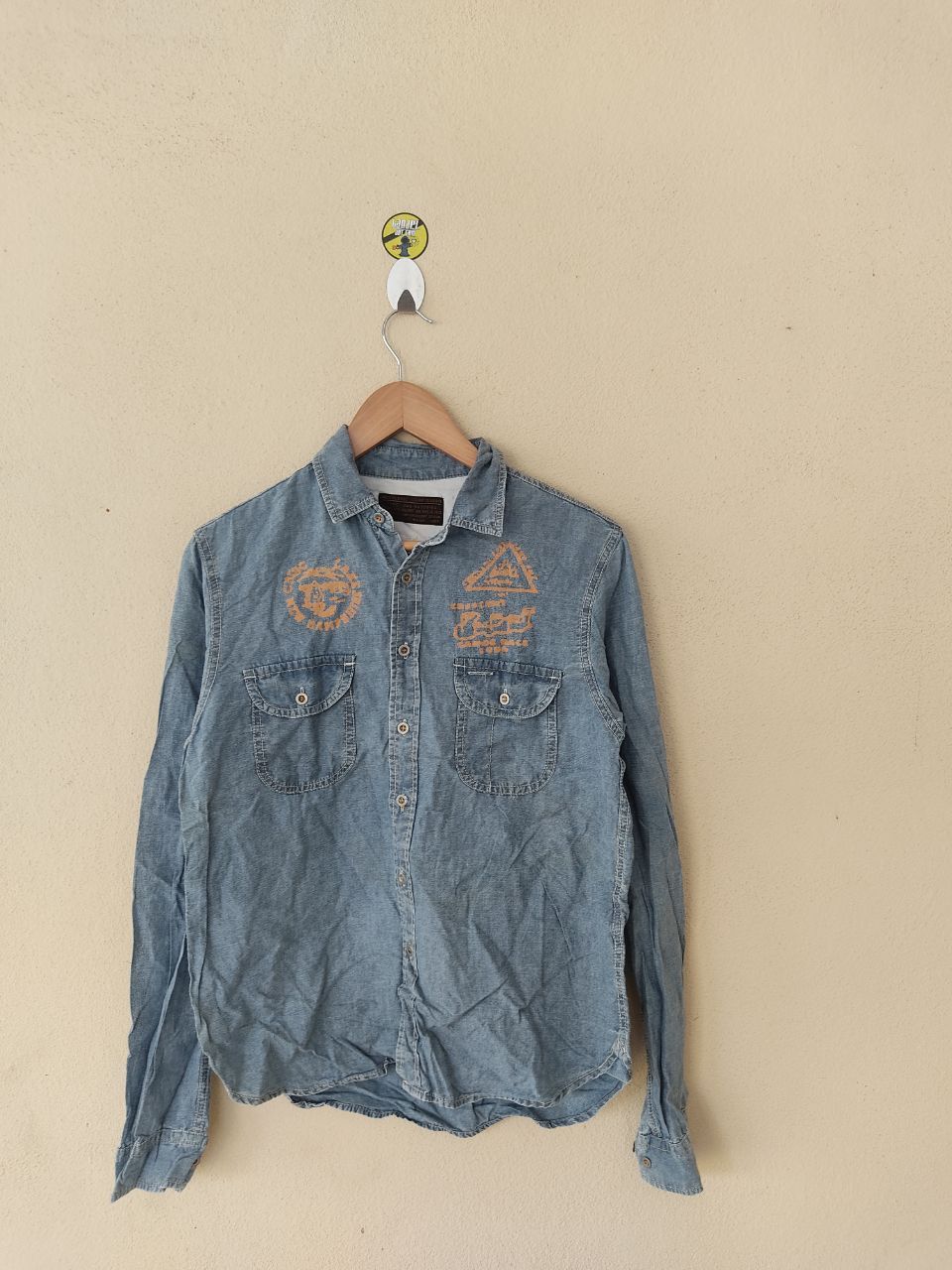 Japanese Brand VINTAGE CUBE SUGAR WORKWEAR CHAMBRAY Size US M / EU 48-50 / 2 - 3 Thumbnail