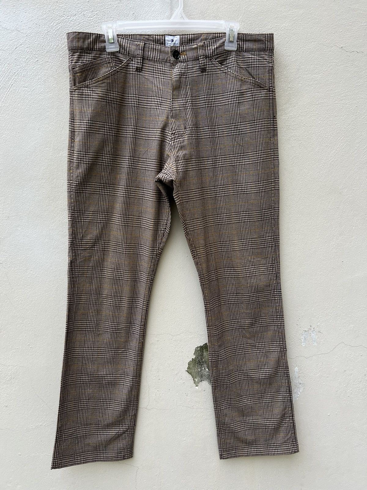 R. Newbold Checkered Stretch Work Trouser Pant