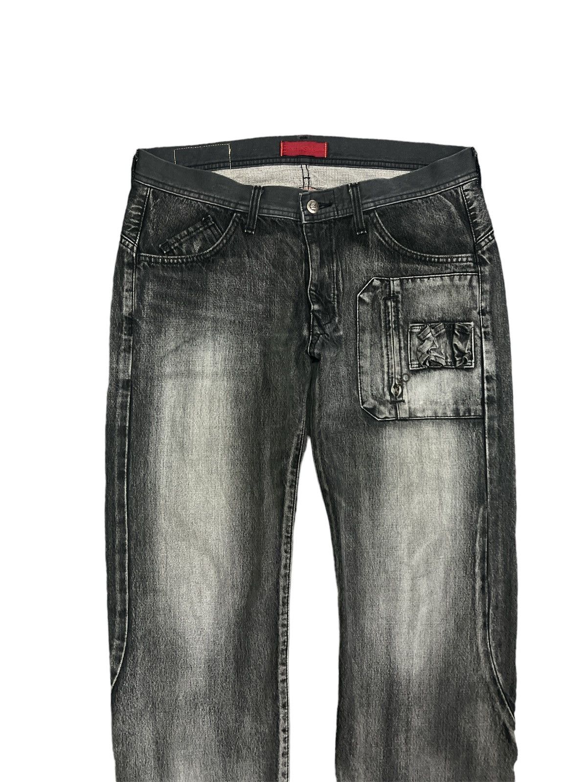 LIMITED DESIGN‼️EDWIN FUNCTION WASHED DISTRESSED DENIM PANT