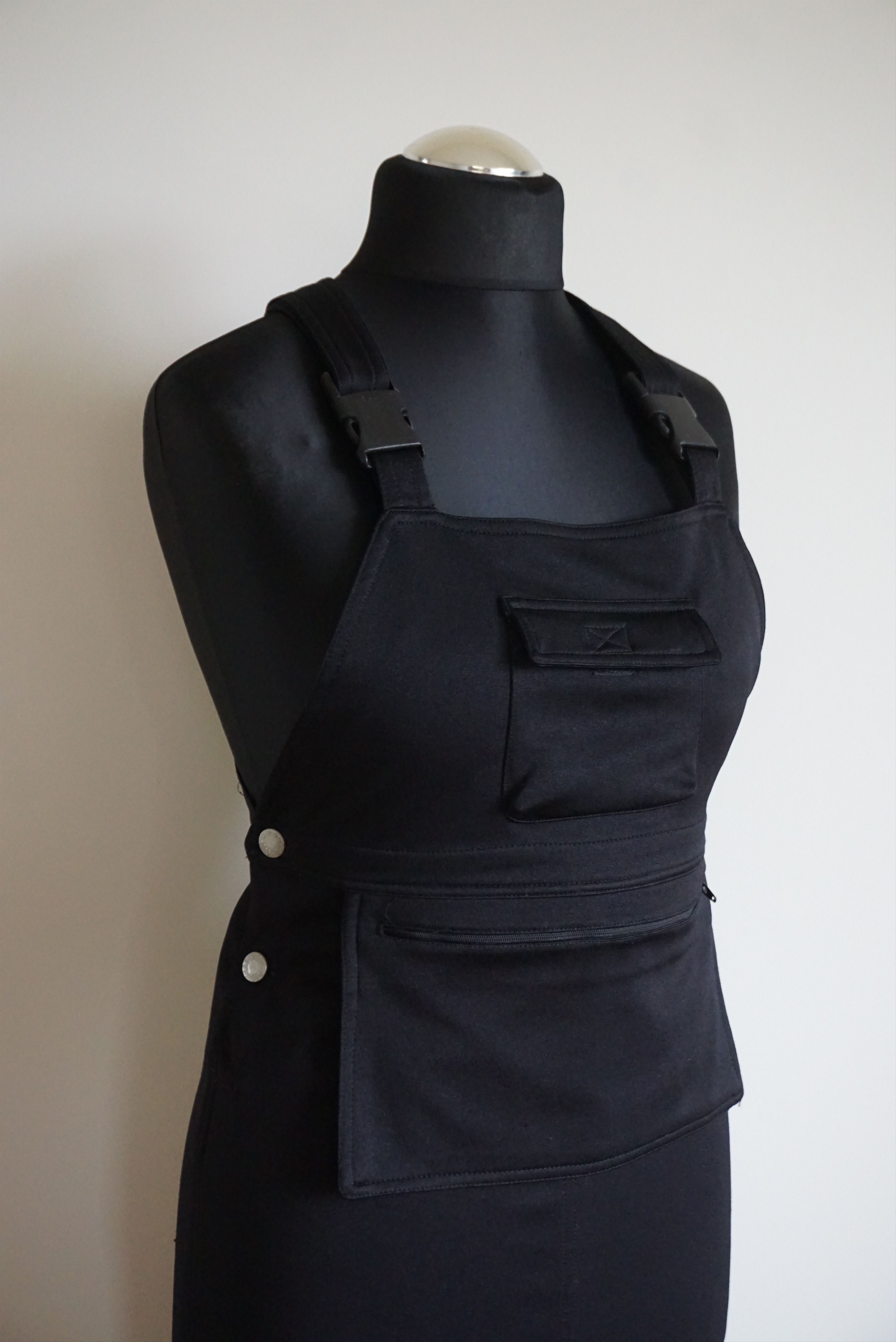 Retrofit True vintage dungaree dress Y2K 90s jersey pinafore S long Size S / US 4 / IT 40 - 6 Thumbnail