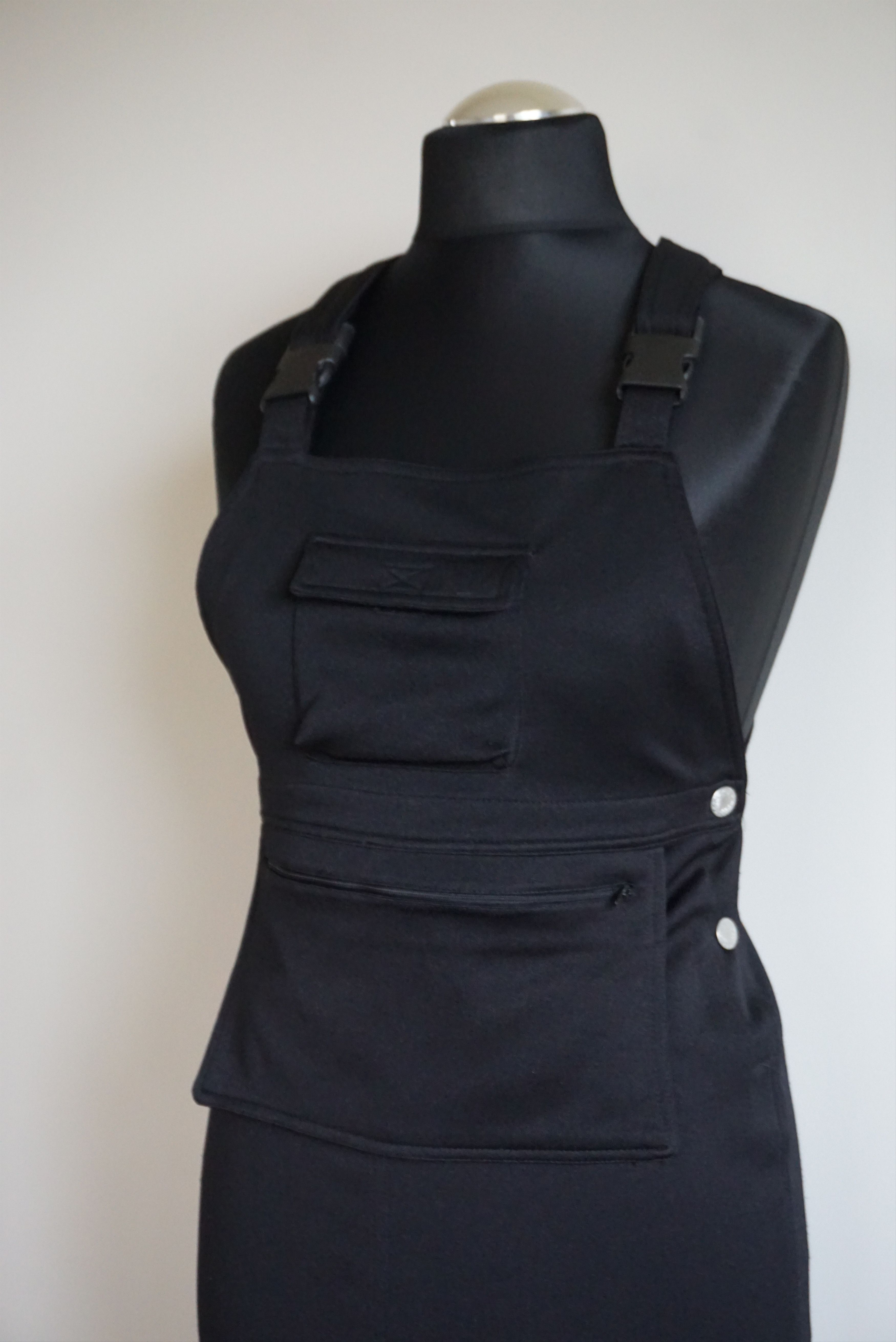 Retrofit True vintage dungaree dress Y2K 90s jersey pinafore S long Size S / US 4 / IT 40 - 10 Thumbnail
