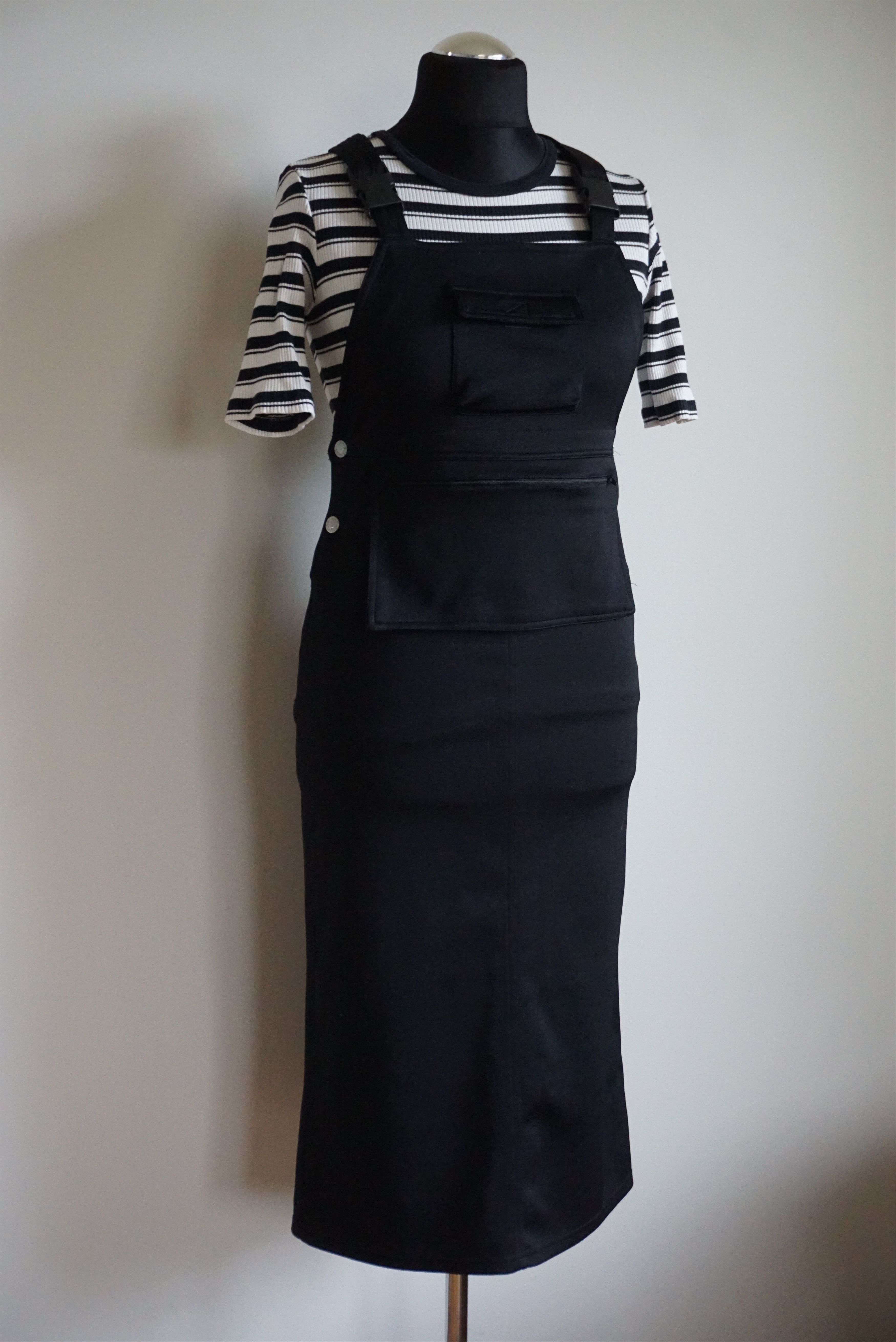Retrofit True vintage dungaree dress Y2K 90s jersey pinafore S long Size S / US 4 / IT 40 - 3 Thumbnail
