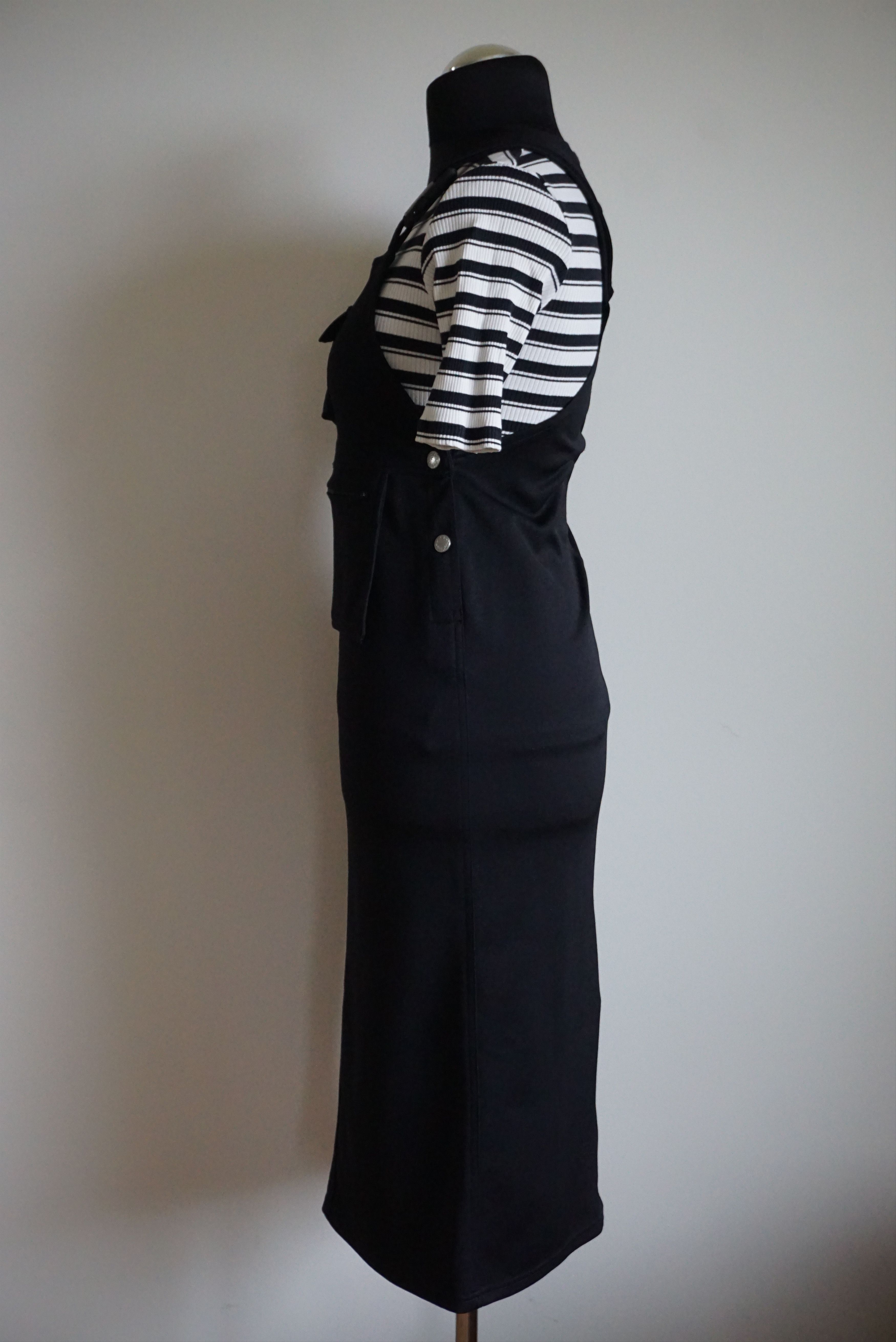 Retrofit True vintage dungaree dress Y2K 90s jersey pinafore S long Size S / US 4 / IT 40 - 9 Thumbnail