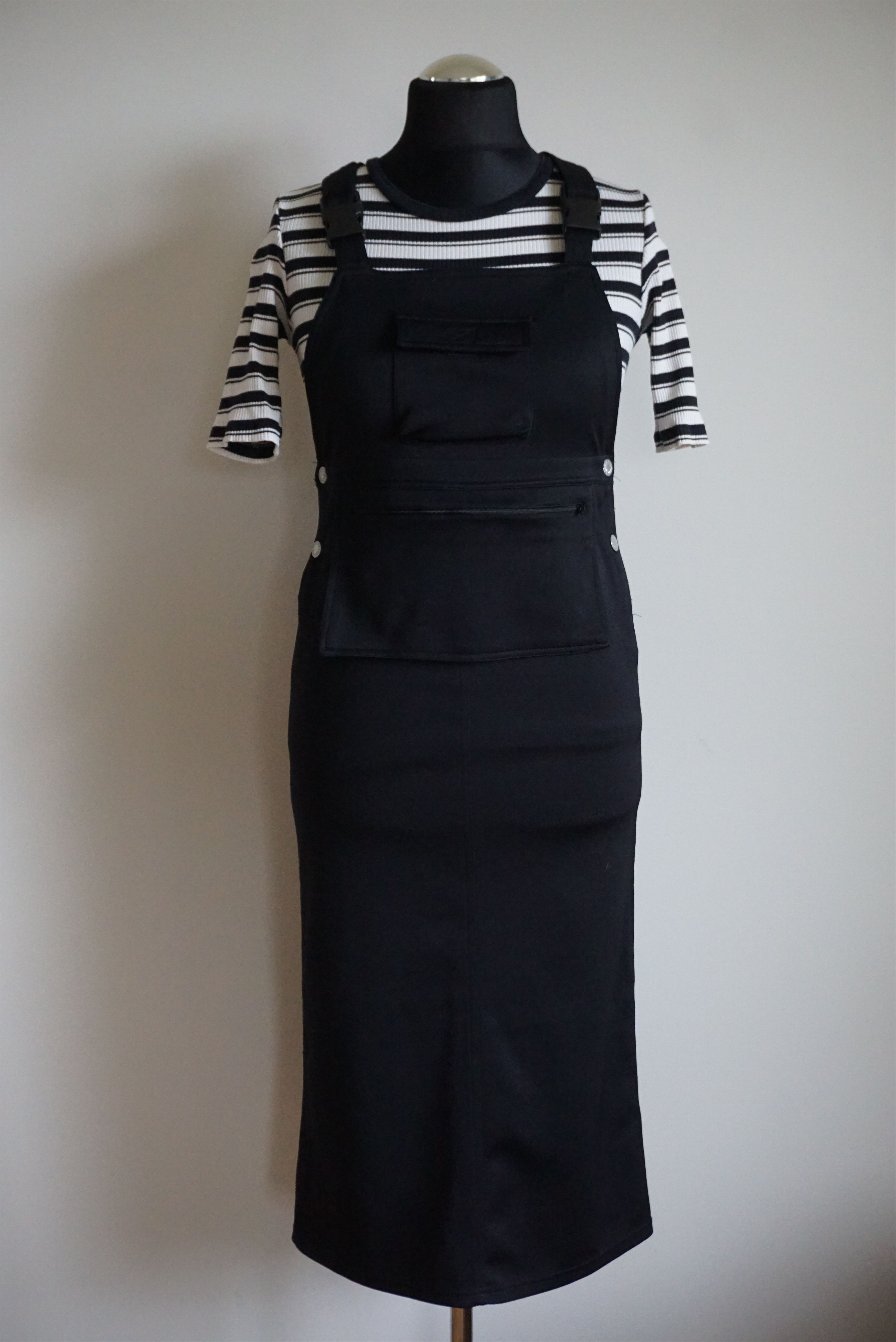Retrofit True vintage dungaree dress Y2K 90s jersey pinafore S long Size S / US 4 / IT 40 - 16 Thumbnail