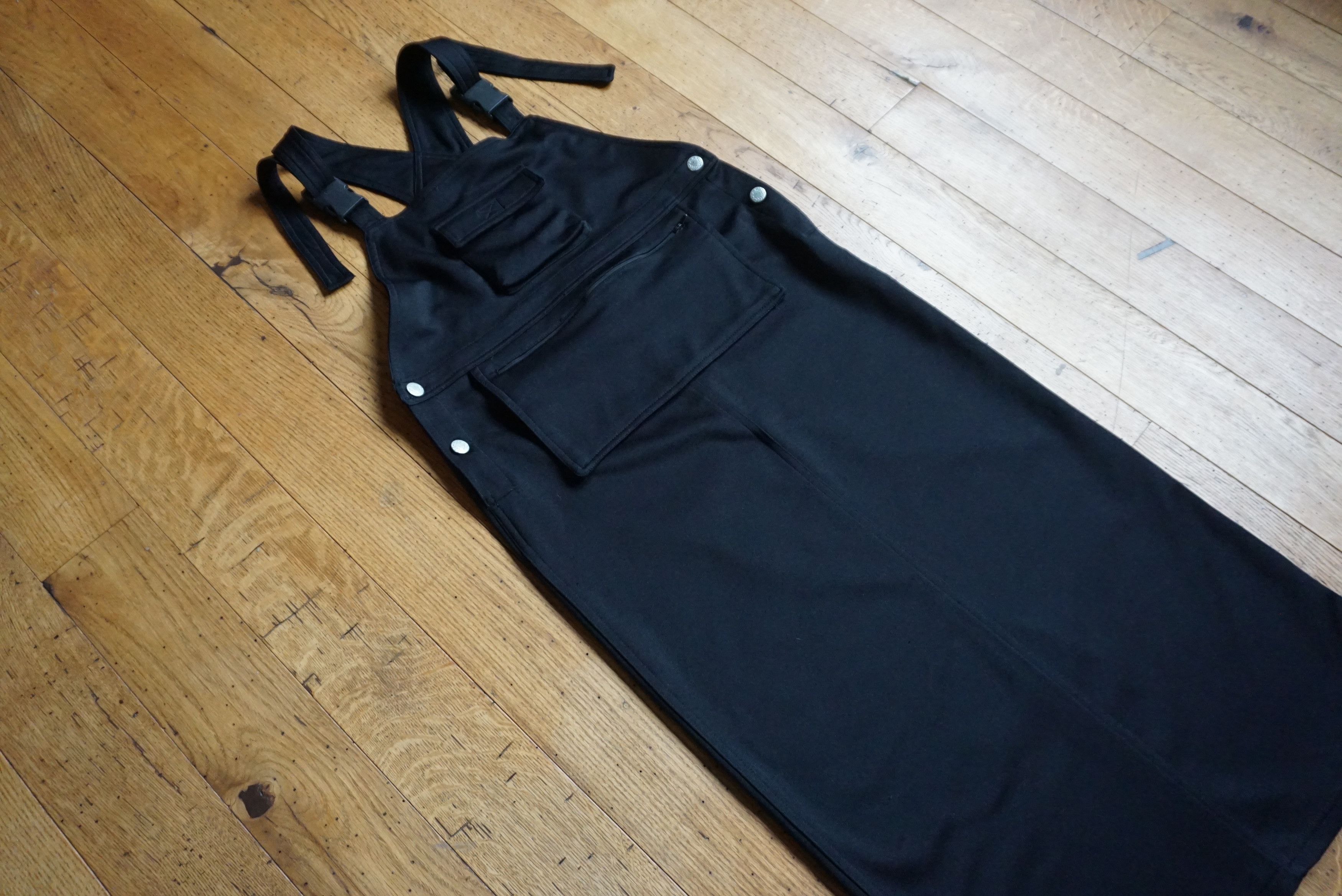 Retrofit True vintage dungaree dress Y2K 90s jersey pinafore S long Size S / US 4 / IT 40 - 23 Thumbnail