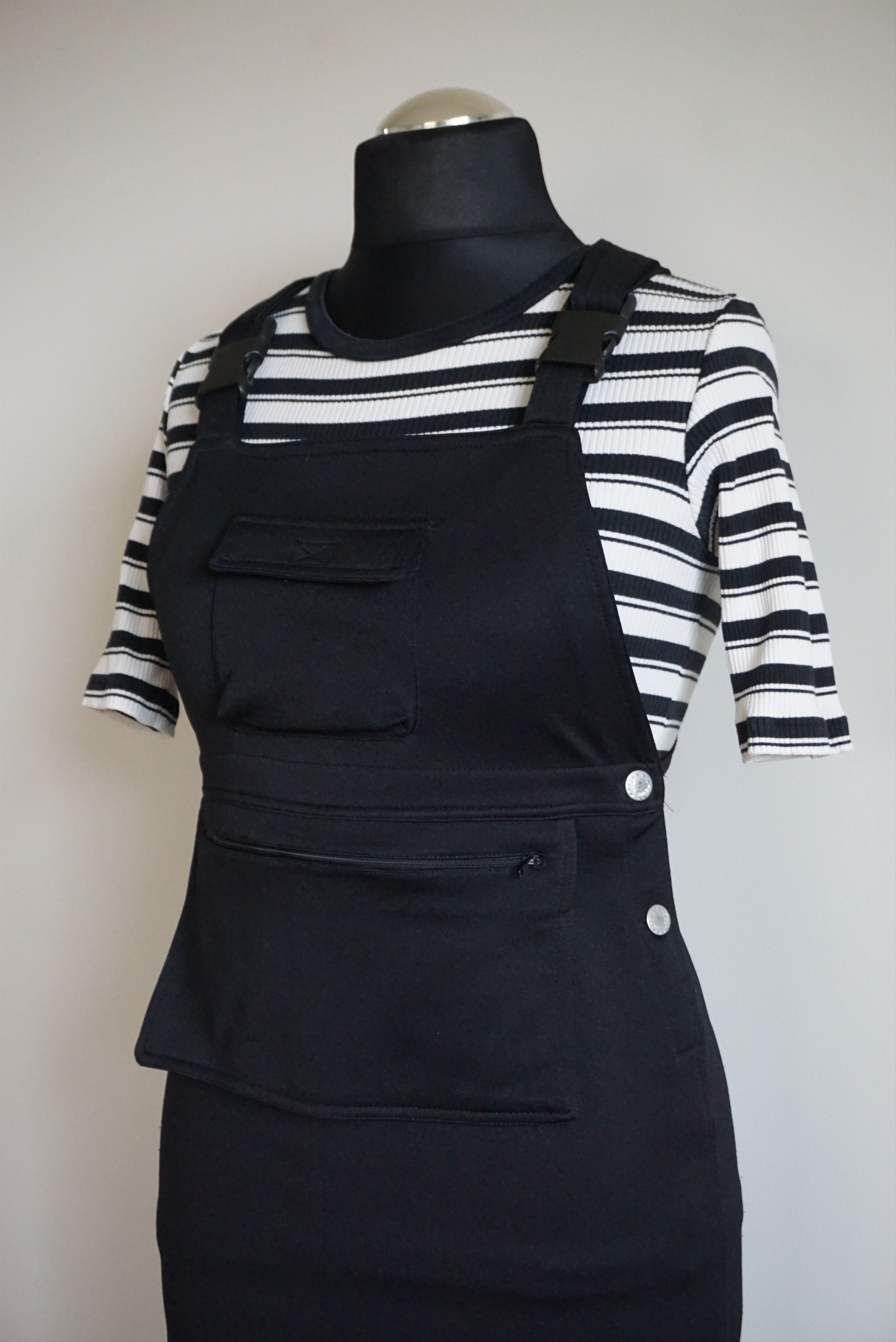 Retrofit True vintage dungaree dress Y2K 90s jersey pinafore S long Size S / US 4 / IT 40 - 8 Thumbnail