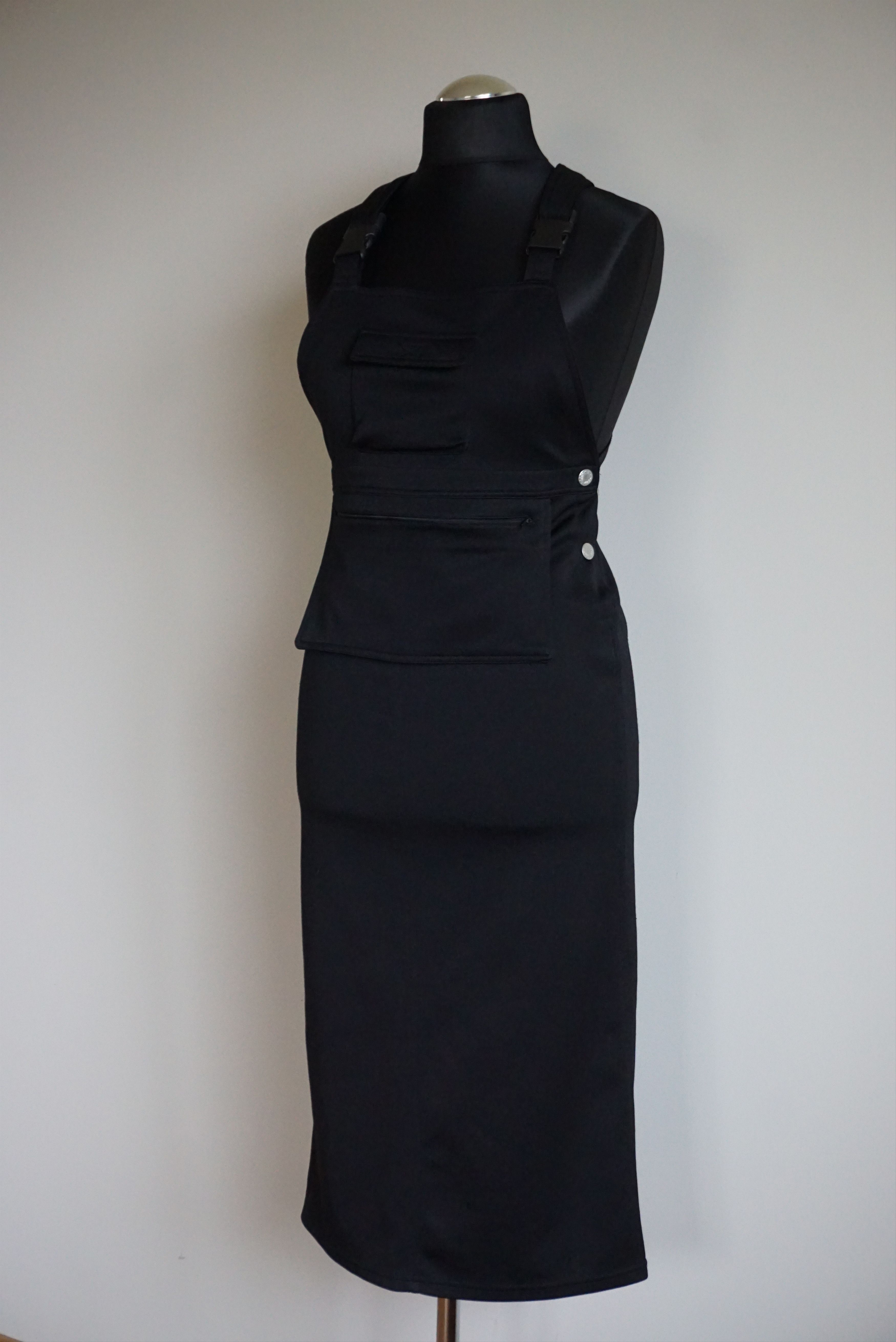 Retrofit True vintage dungaree dress Y2K 90s jersey pinafore S long Size S / US 4 / IT 40 - 7 Thumbnail