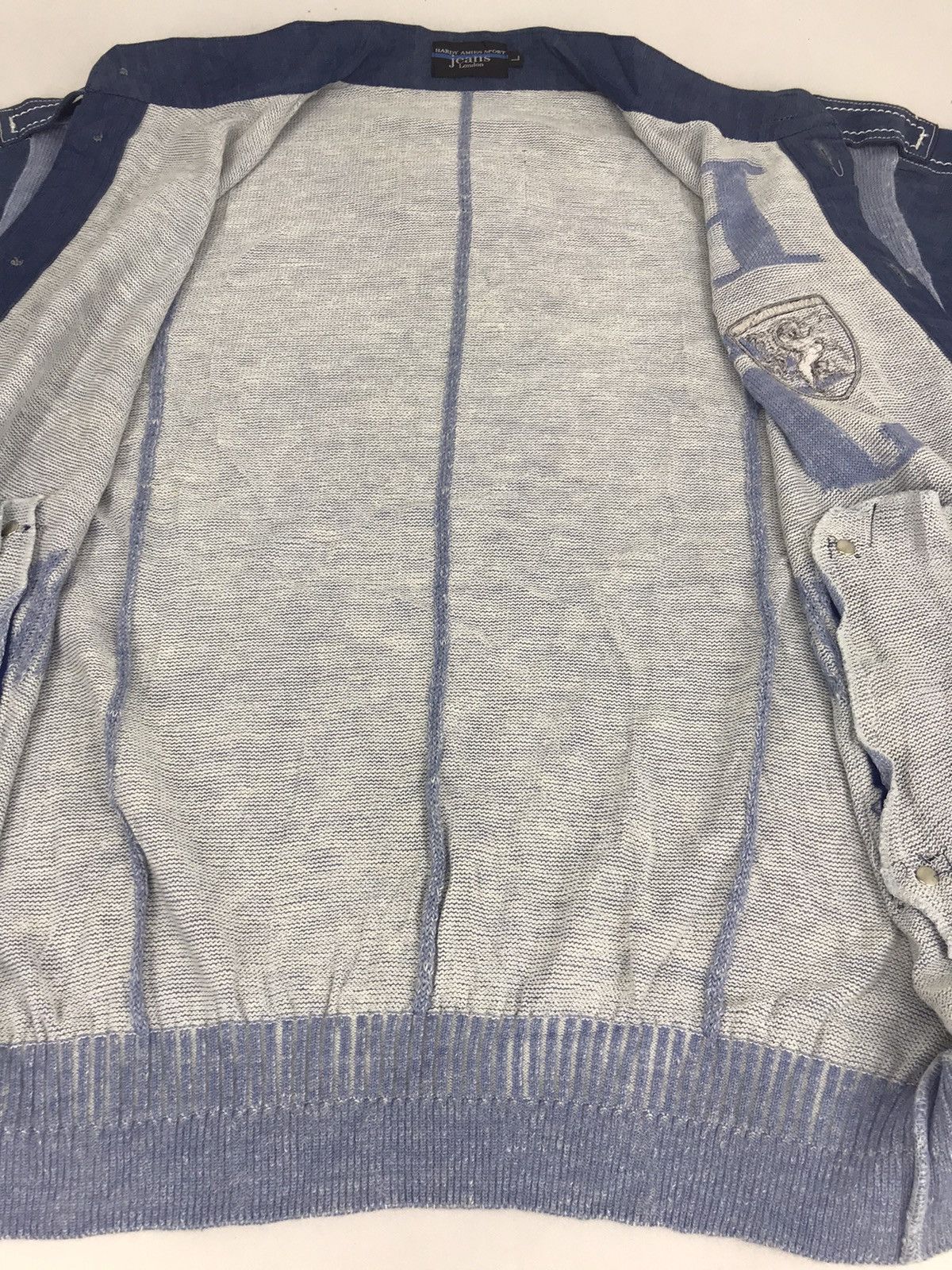 Hardy Amies Vintage Hardy Amies Sport London Sweatshirt Mix Denim Jeans Size US L / EU 52-54 / 3 - 5 Thumbnail