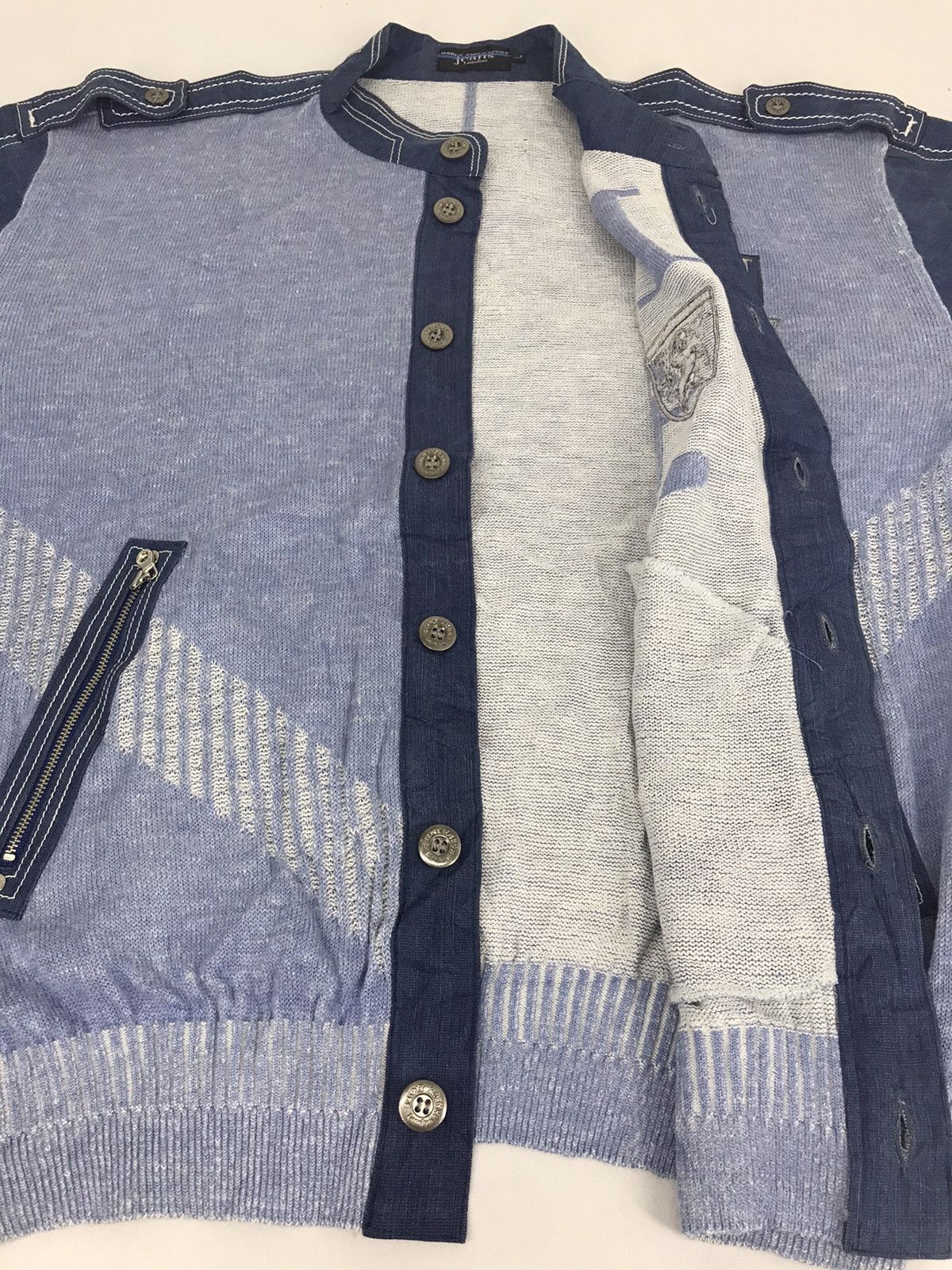 Hardy Amies Vintage Hardy Amies Sport London Sweatshirt Mix Denim Jeans Size US L / EU 52-54 / 3 - 4 Thumbnail