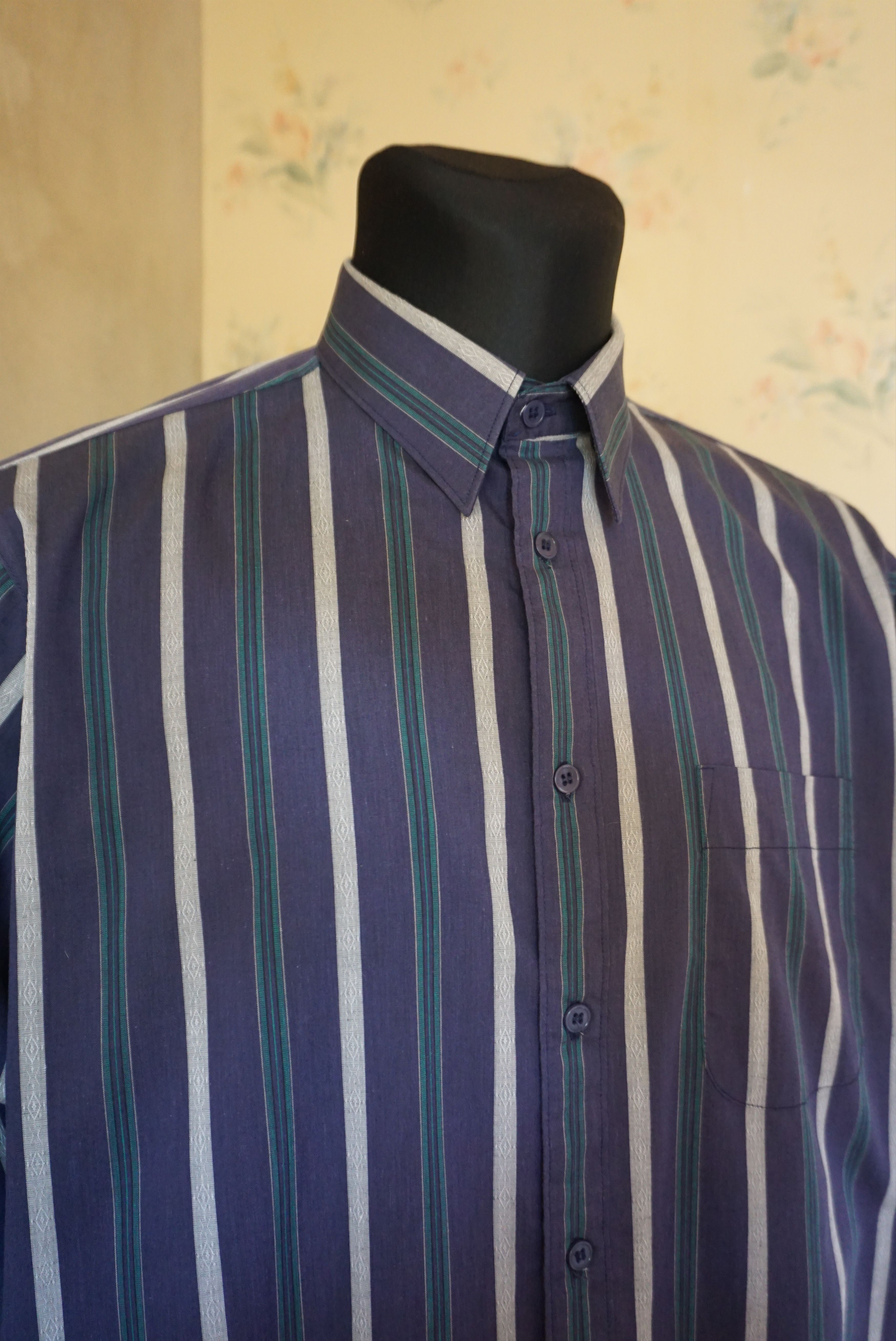 Vintage Y2K vintage Rappson shirt L Large top casual striped paisley Size US L / EU 52-54 / 3 - 7 Thumbnail