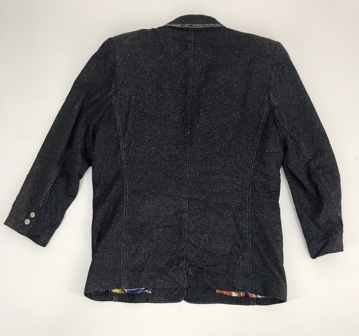 Vintage Toscanina Luxury Style Denim Blazer Coat Nice Design Size 38S - 5 Thumbnail