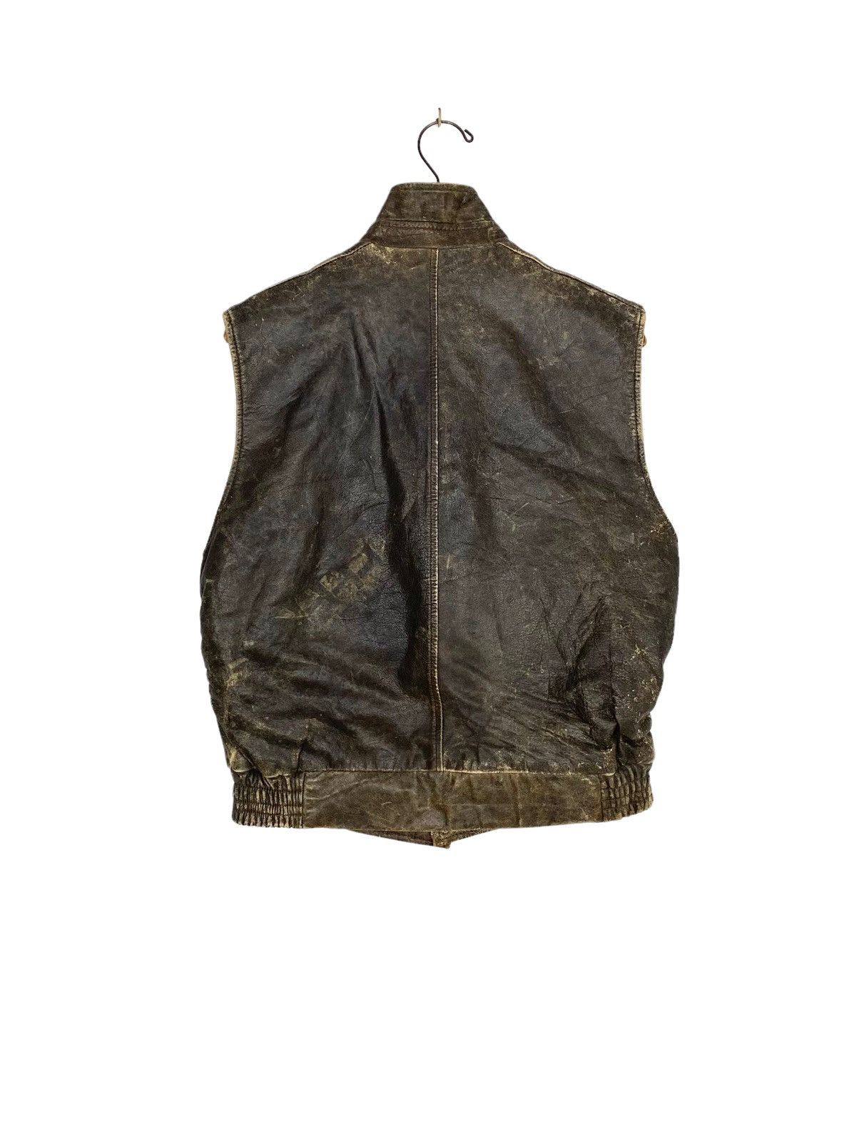 Vintage Rare‼️ Vintage Distressed Old Flight Jacket Cowhide Leather Size US S / EU 44-46 / 1 - 5 Thumbnail