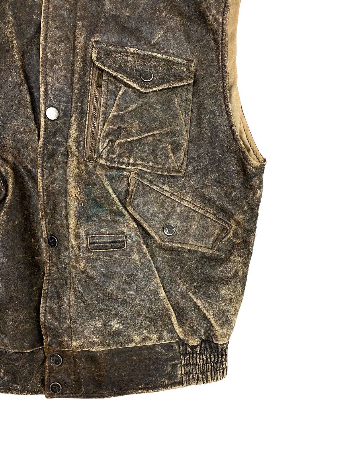 Vintage Rare‼️ Vintage Distressed Old Flight Jacket Cowhide Leather Size US S / EU 44-46 / 1 - 10 Thumbnail