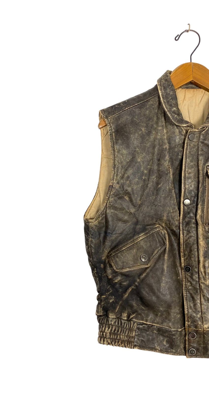 Vintage Rare‼️ Vintage Distressed Old Flight Jacket Cowhide Leather Size US S / EU 44-46 / 1 - 4 Thumbnail