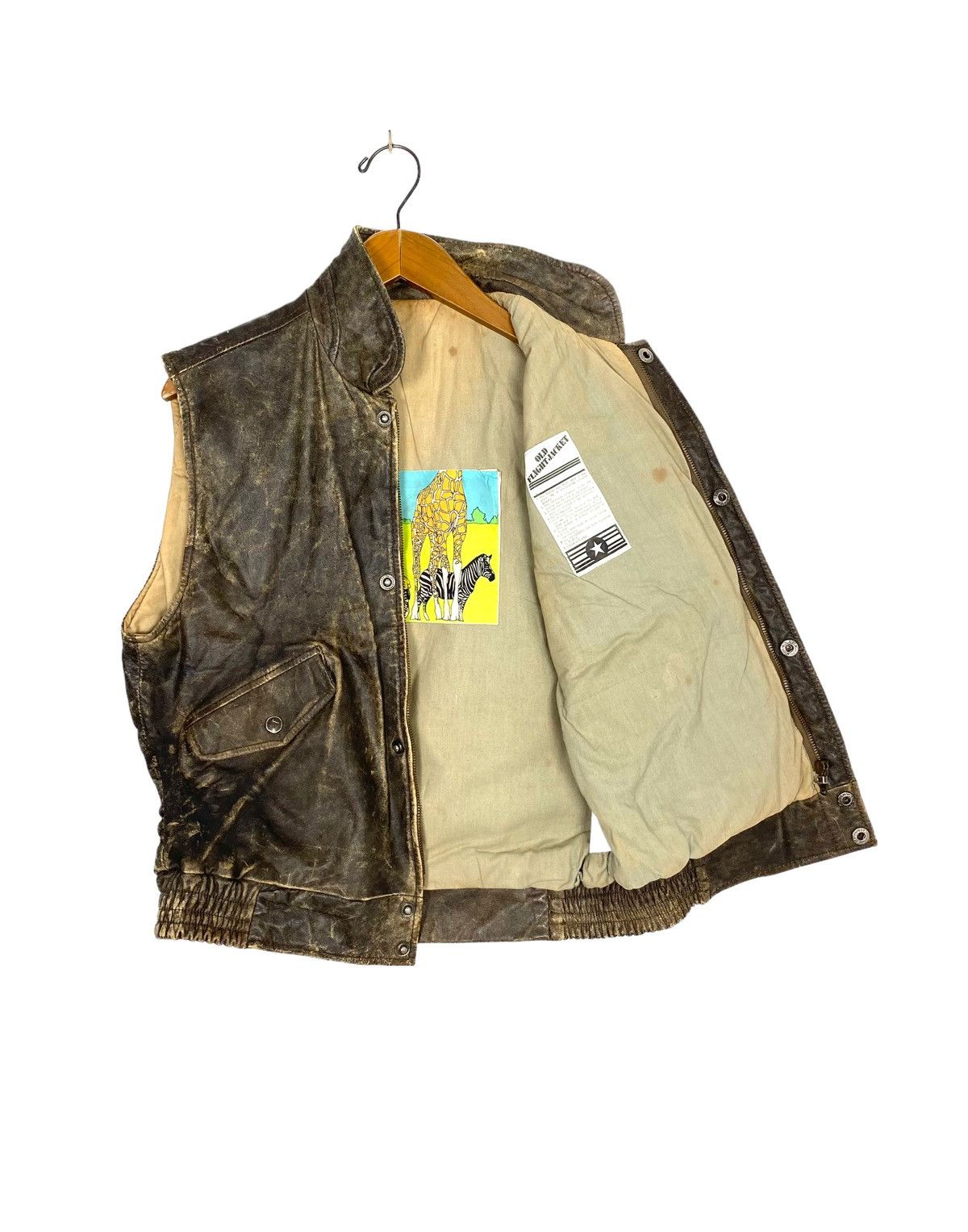 Vintage Rare‼️ Vintage Distressed Old Flight Jacket Cowhide Leather ...