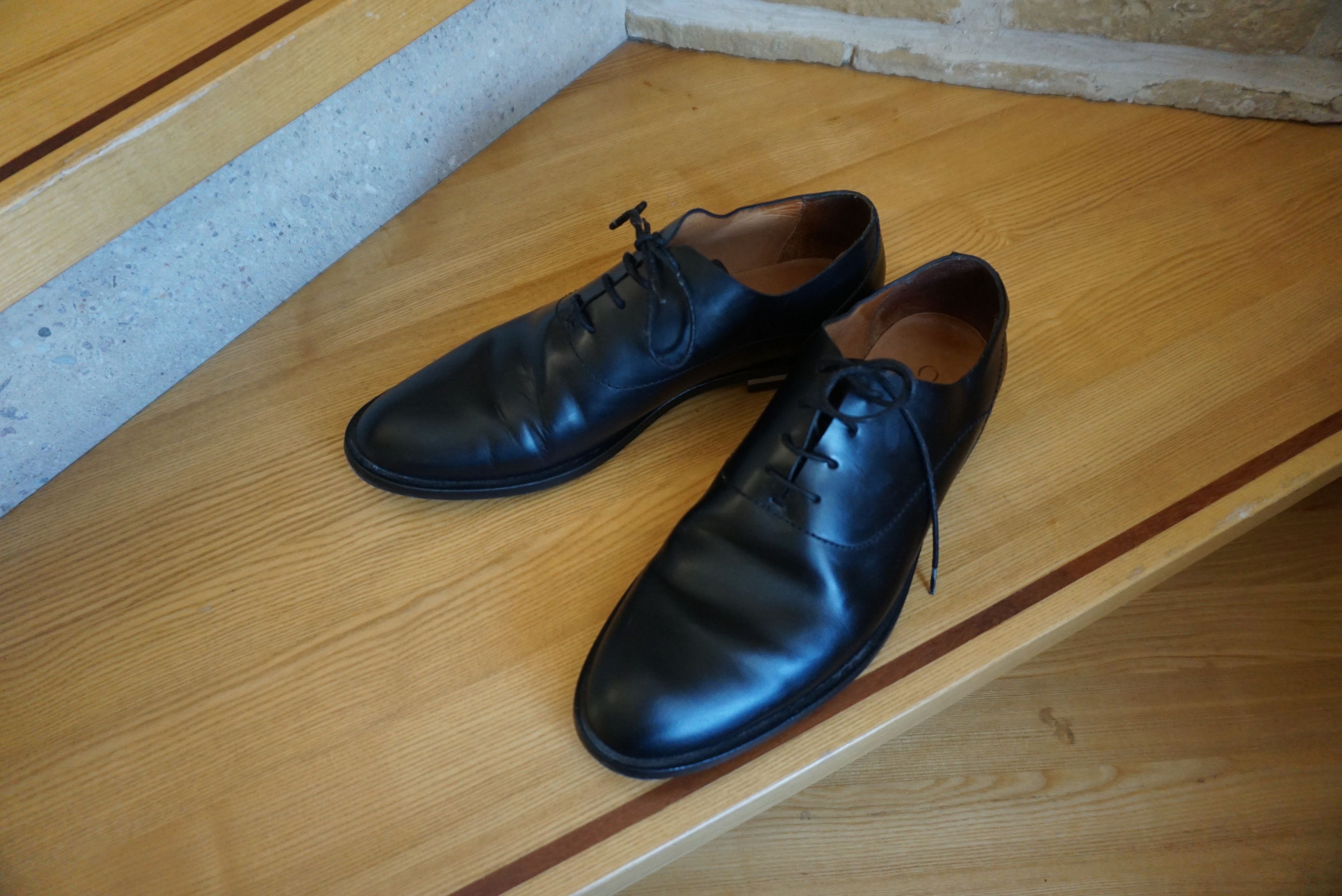 Cos COS RPR$250 leather office shoes EU44 black formal lace up Size US 10.5 / EU 43-44 - 17 Thumbnail