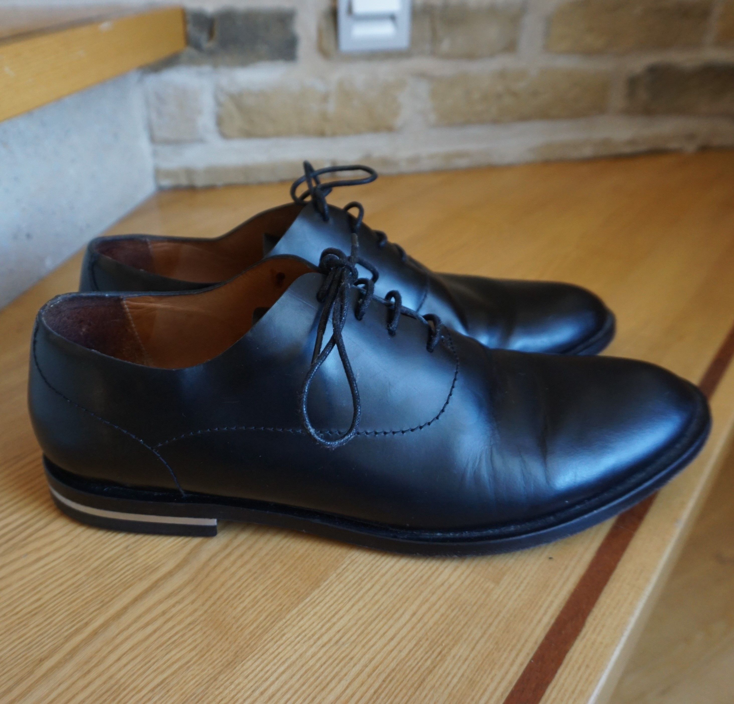 Cos COS RPR$250 leather office shoes EU44 black formal lace up Size US 10.5 / EU 43-44 - 25 Preview