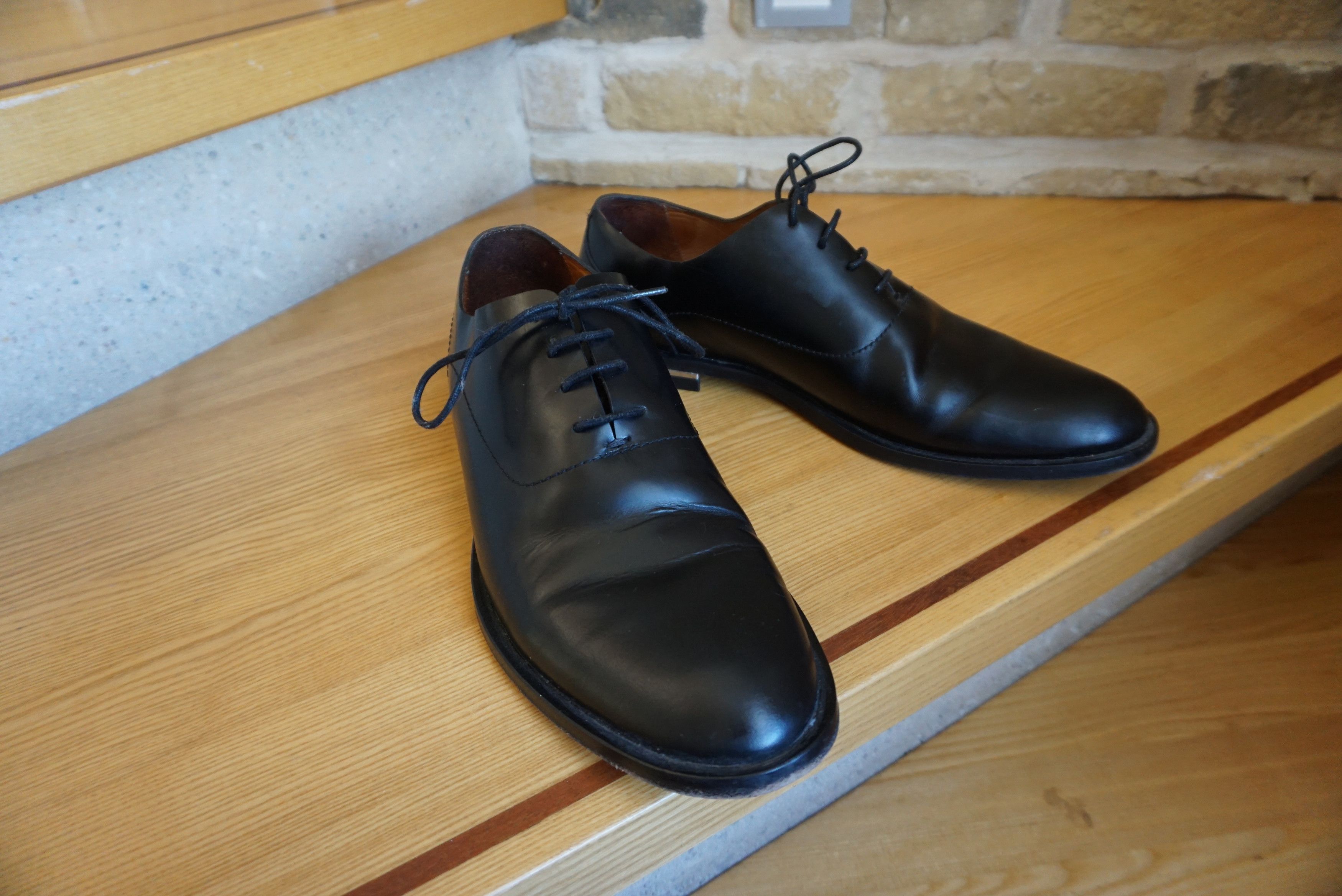 Cos COS RPR$250 leather office shoes EU44 black formal lace up Size US 10.5 / EU 43-44 - 16 Thumbnail