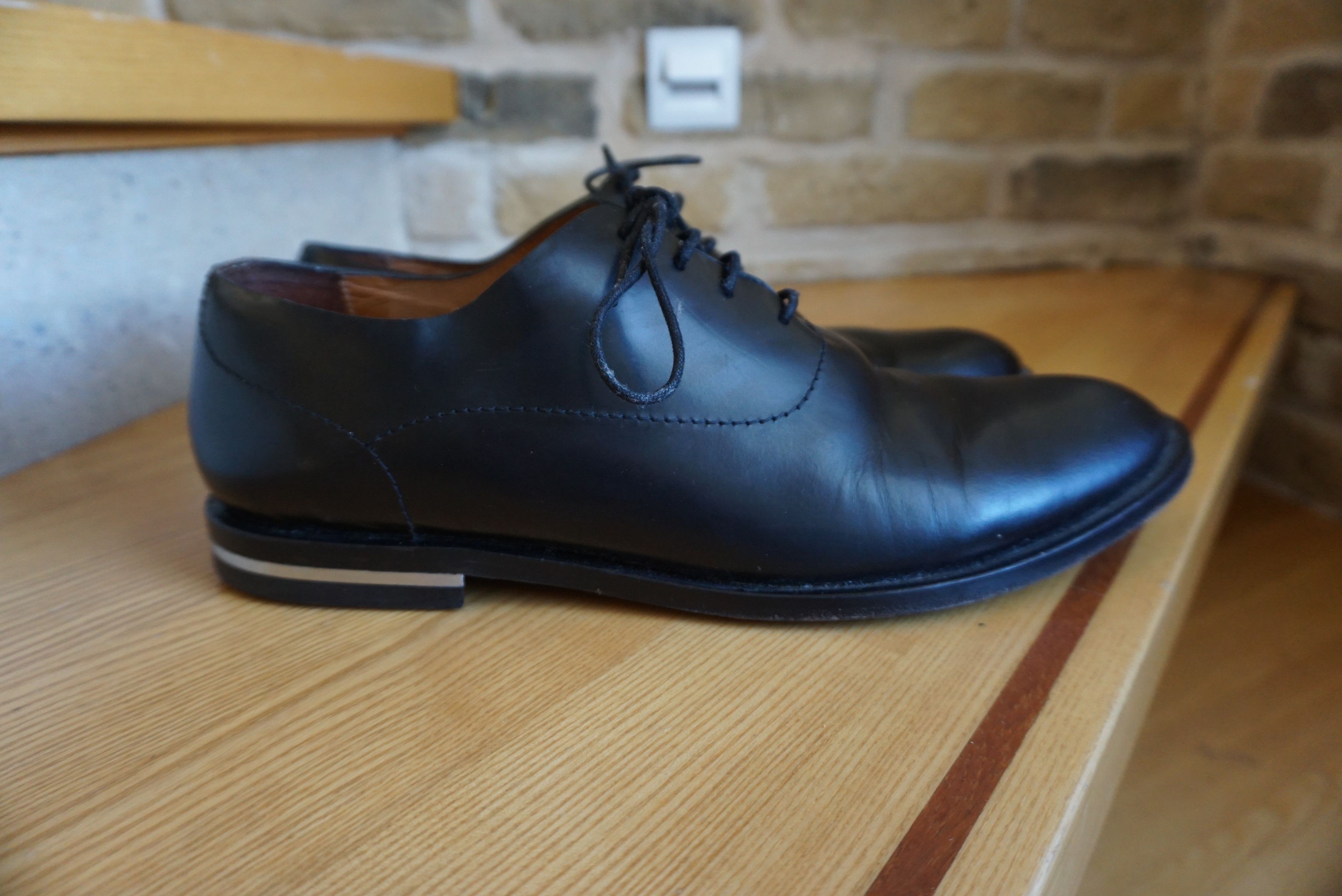 Cos COS RPR$250 leather office shoes EU44 black formal lace up Size US 10.5 / EU 43-44 - 19 Thumbnail