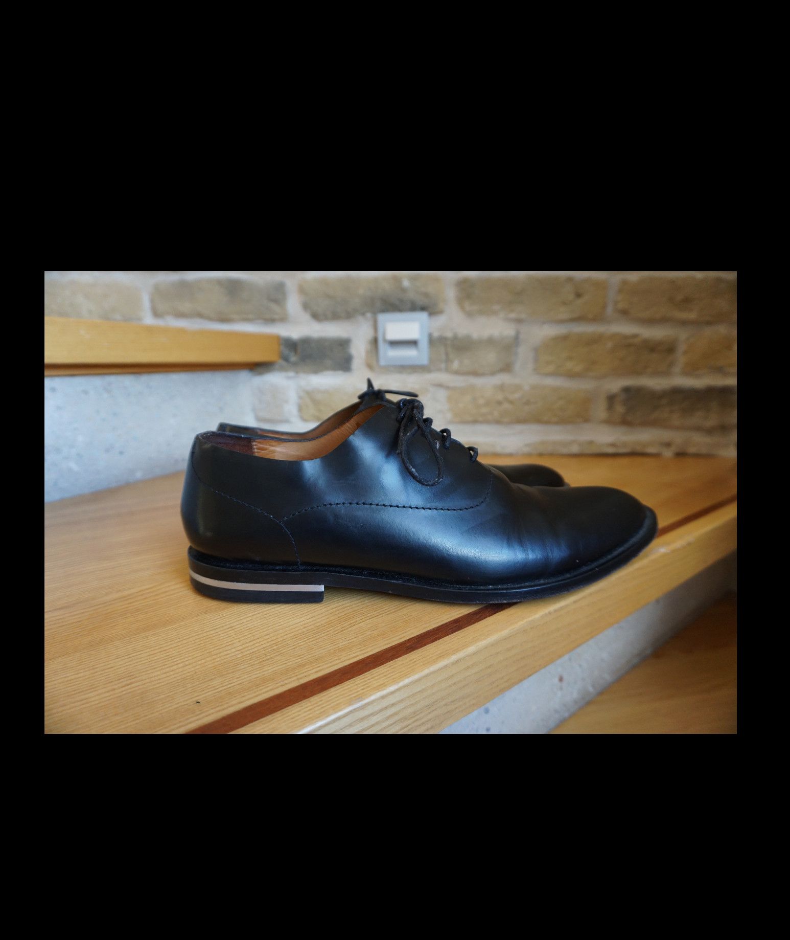 Cos COS RPR$250 leather office shoes EU44 black formal lace up Size US 10.5 / EU 43-44 - 1 Preview