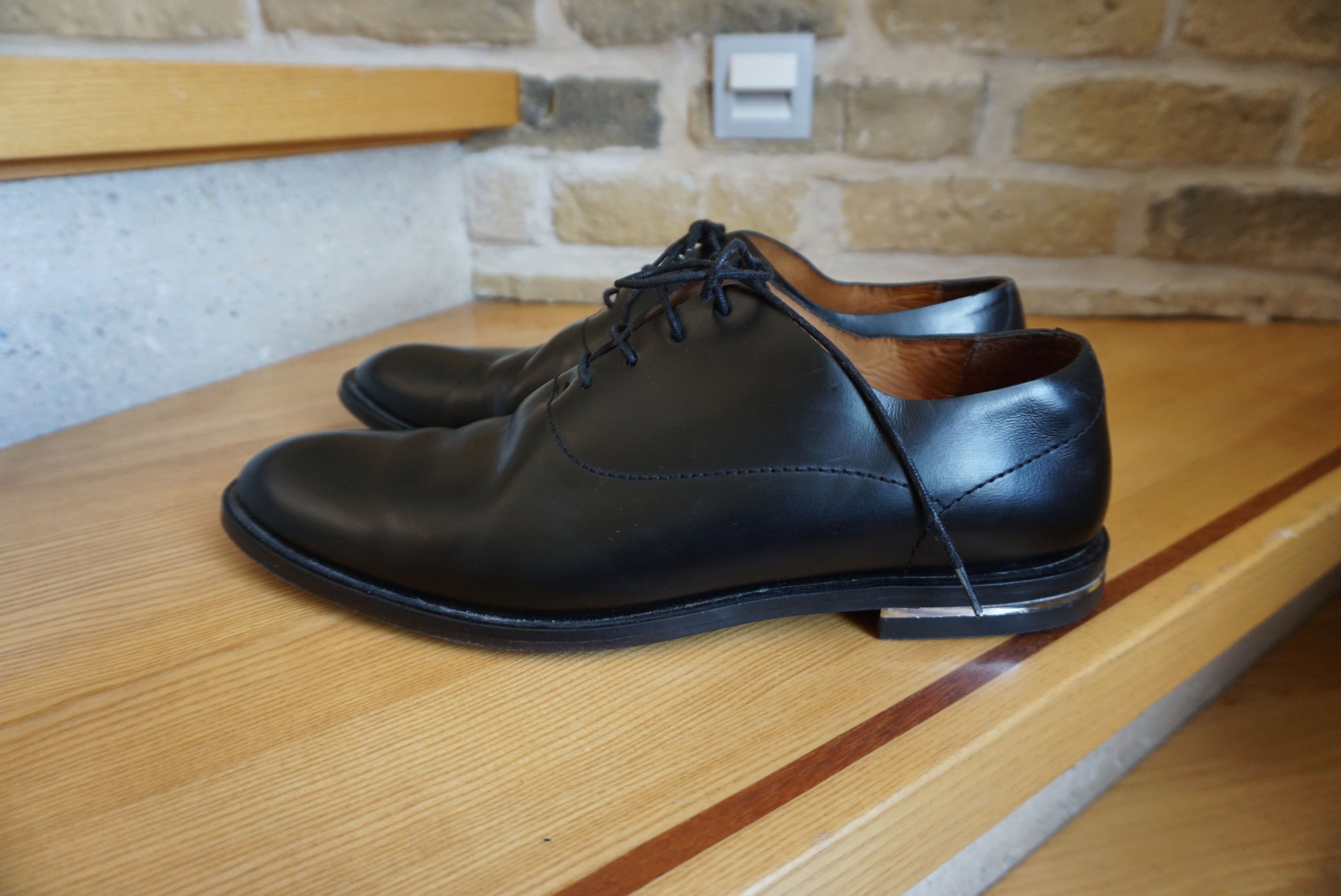 Cos COS RPR$250 leather office shoes EU44 black formal lace up Size US 10.5 / EU 43-44 - 5 Thumbnail
