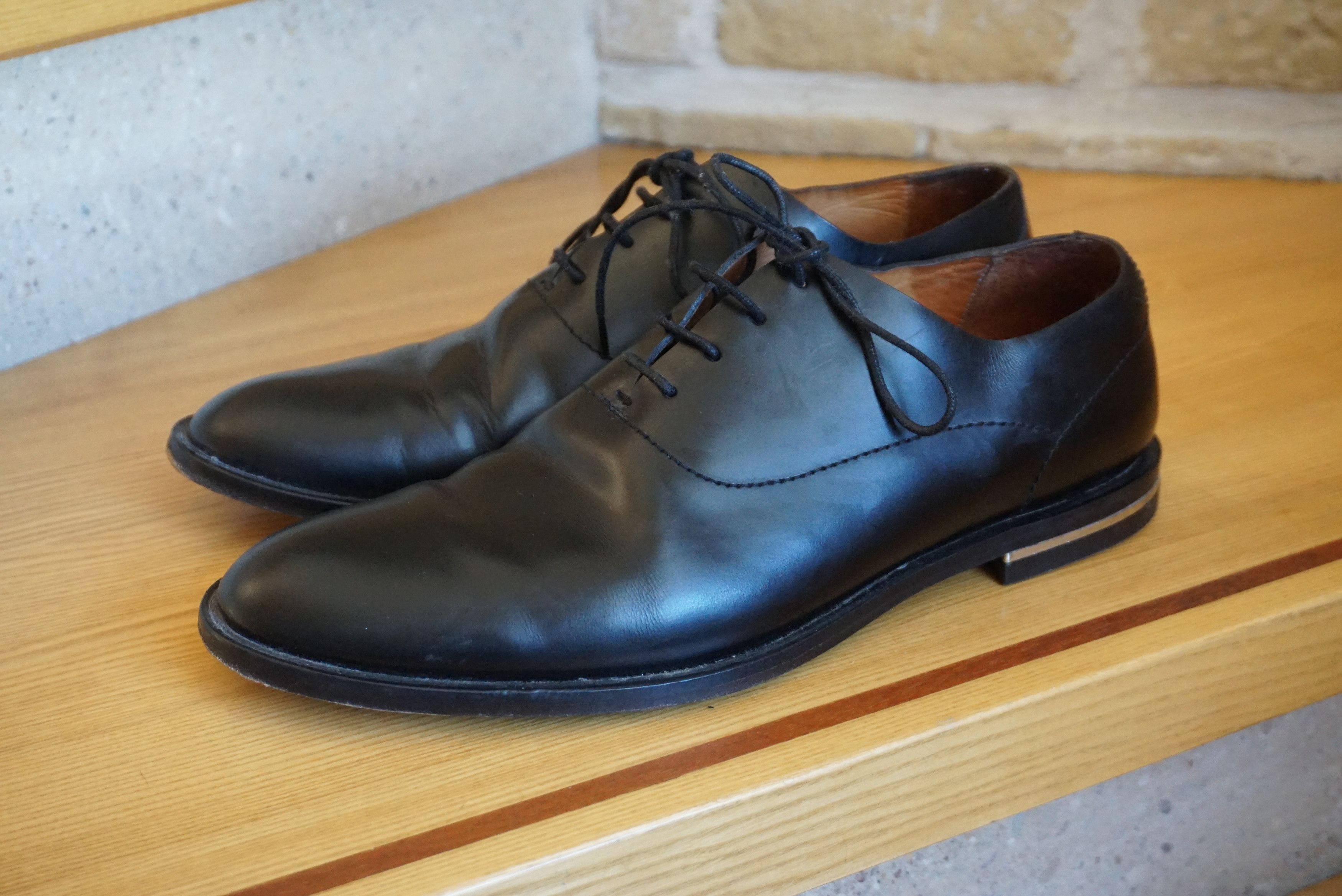 Cos COS RPR$250 leather office shoes EU44 black formal lace up Size US 10.5 / EU 43-44 - 11 Thumbnail