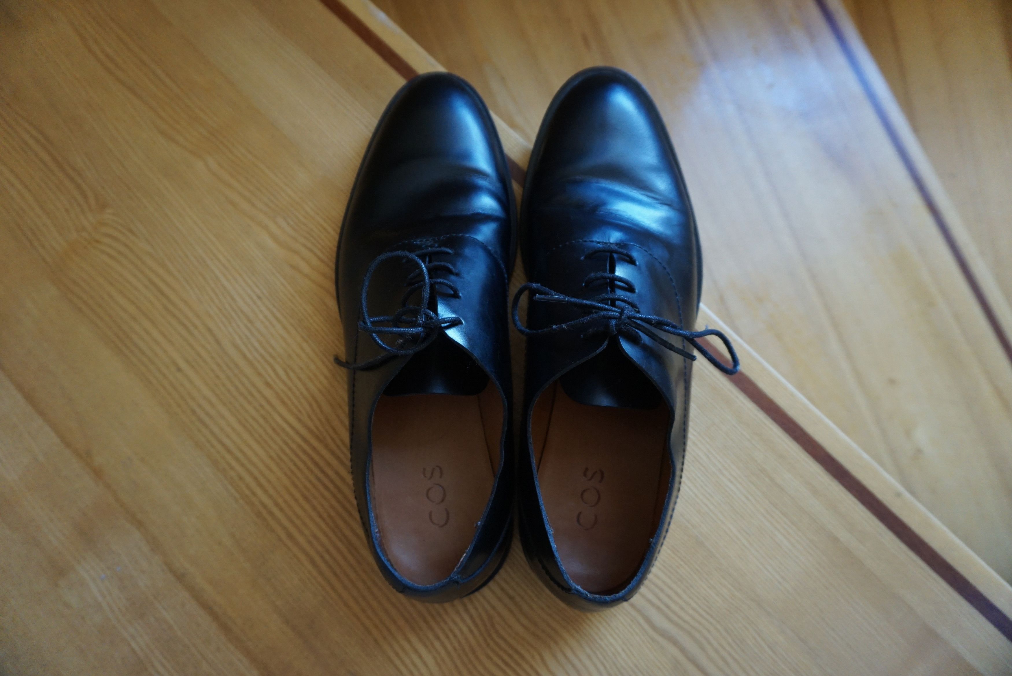 Cos COS RPR$250 leather office shoes EU44 black formal lace up Size US 10.5 / EU 43-44 - 18 Thumbnail