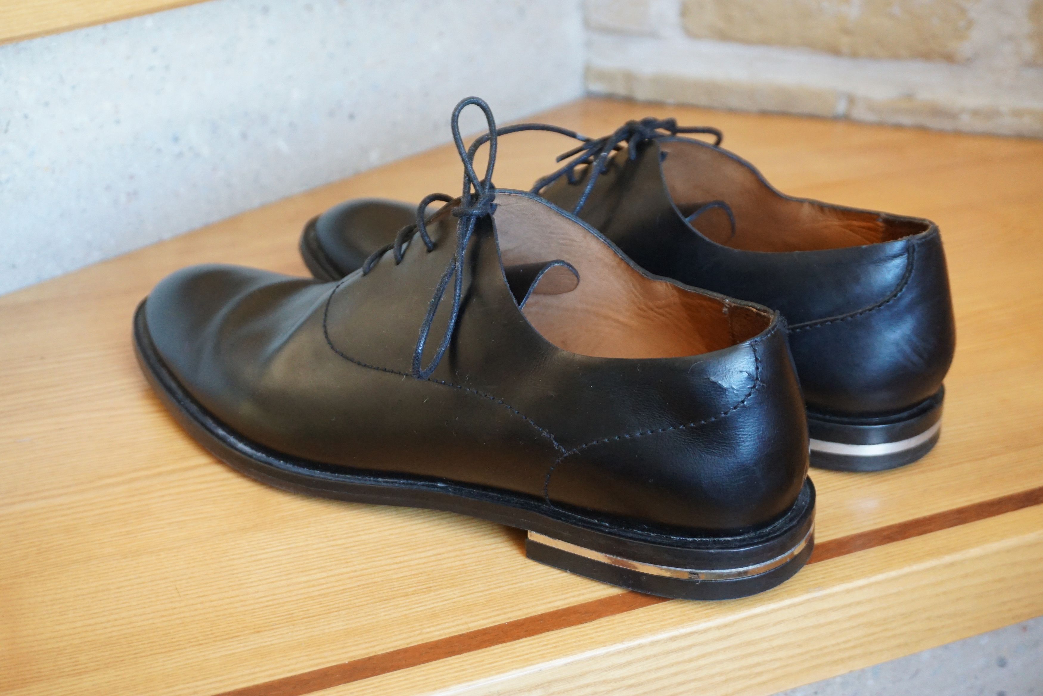 Cos COS RPR$250 leather office shoes EU44 black formal lace up Size US 10.5 / EU 43-44 - 9 Thumbnail