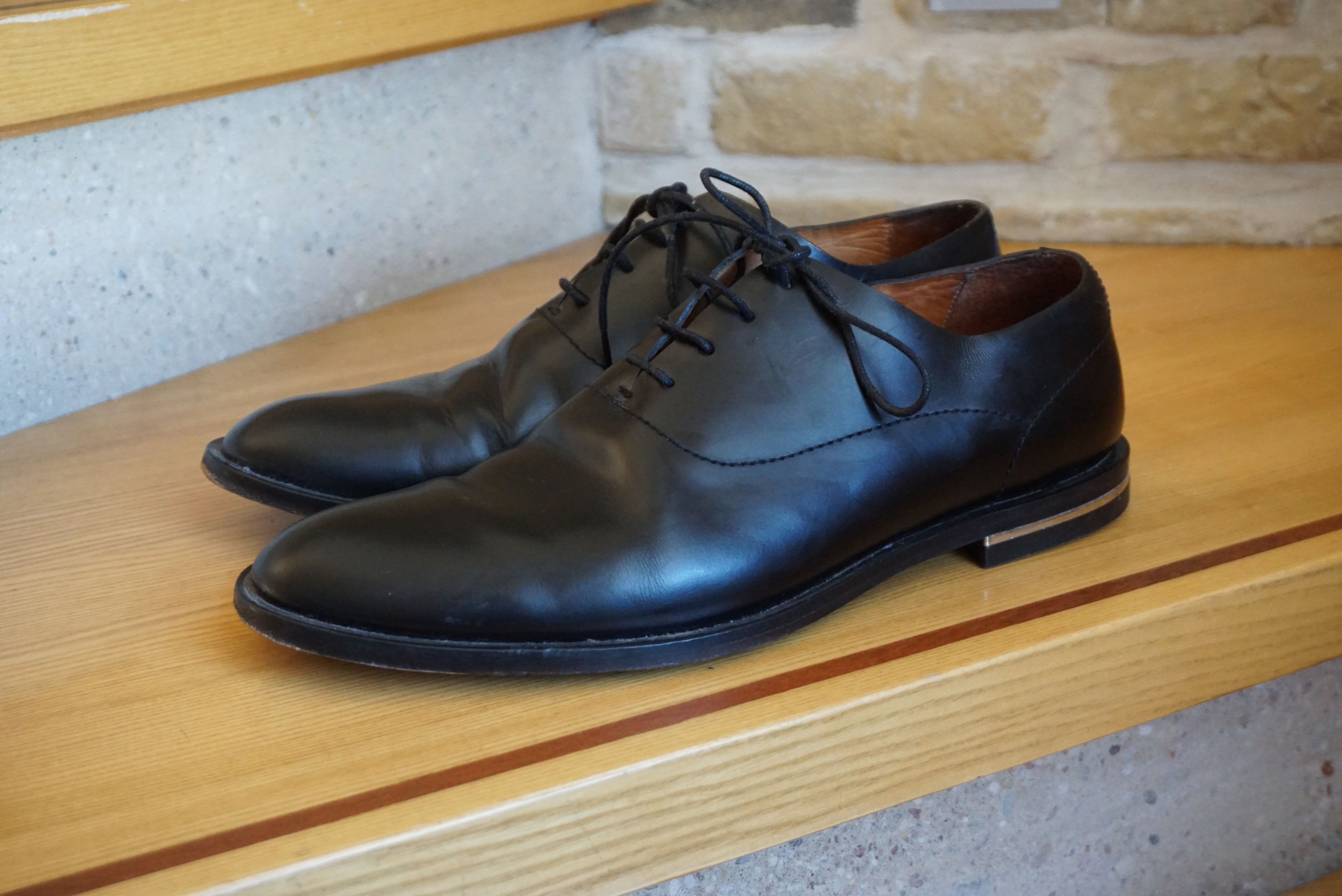 Cos COS RPR$250 leather office shoes EU44 black formal lace up Size US 10.5 / EU 43-44 - 12 Thumbnail