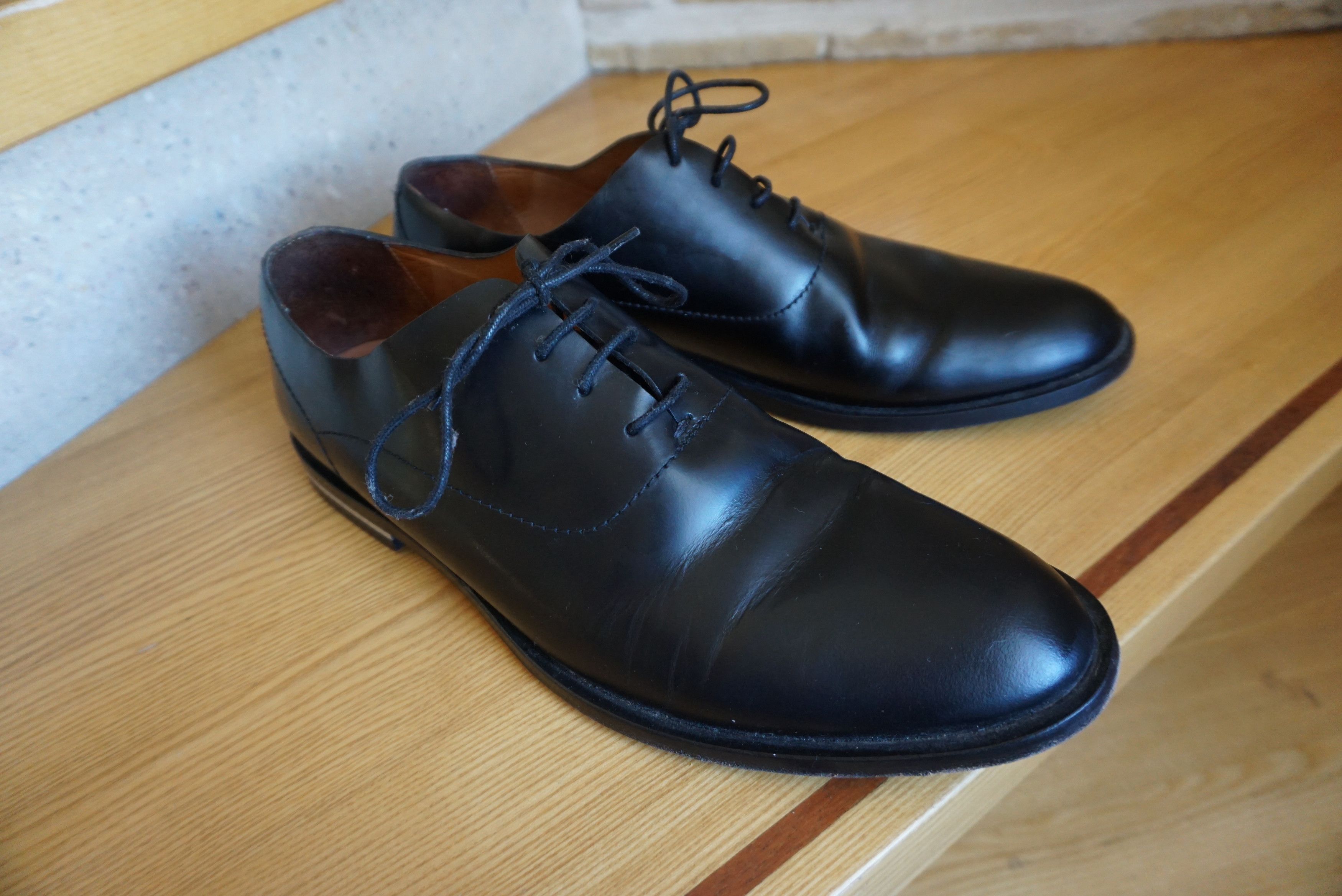 Cos COS RPR$250 leather office shoes EU44 black formal lace up Size US 10.5 / EU 43-44 - 20 Thumbnail