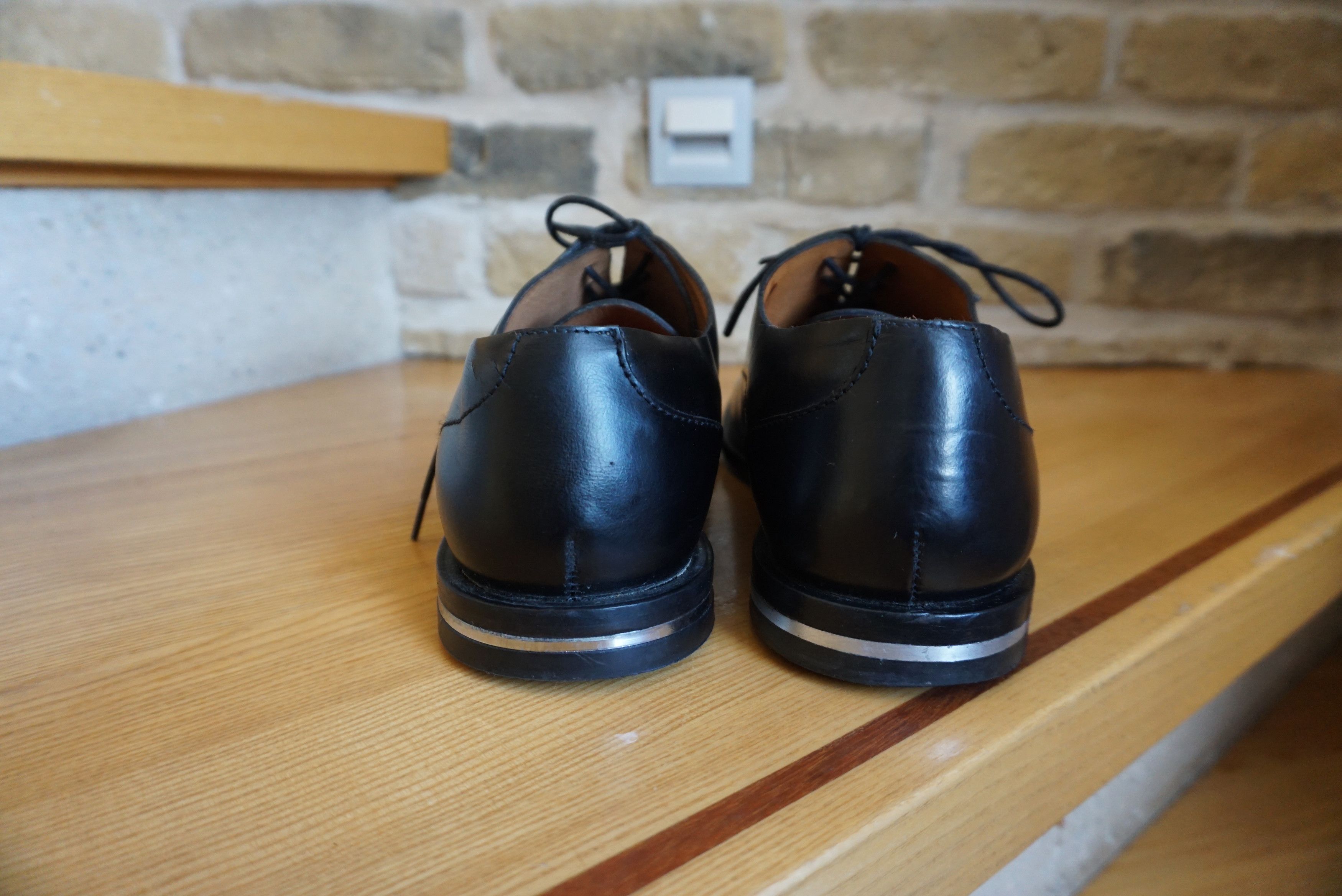 Cos COS RPR$250 leather office shoes EU44 black formal lace up Size US 10.5 / EU 43-44 - 14 Thumbnail