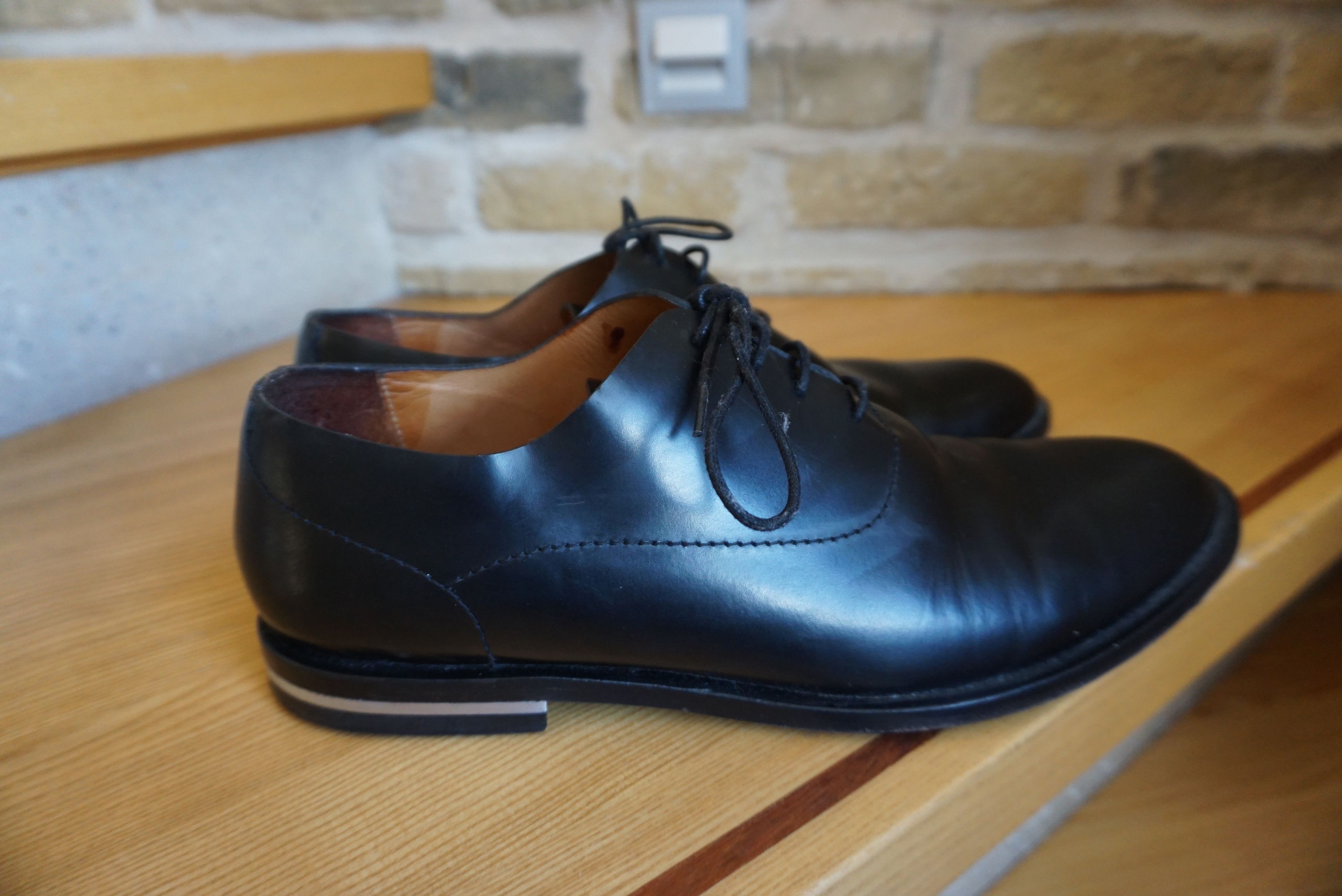 Cos COS RPR$250 leather office shoes EU44 black formal lace up Size US 10.5 / EU 43-44 - 4 Thumbnail