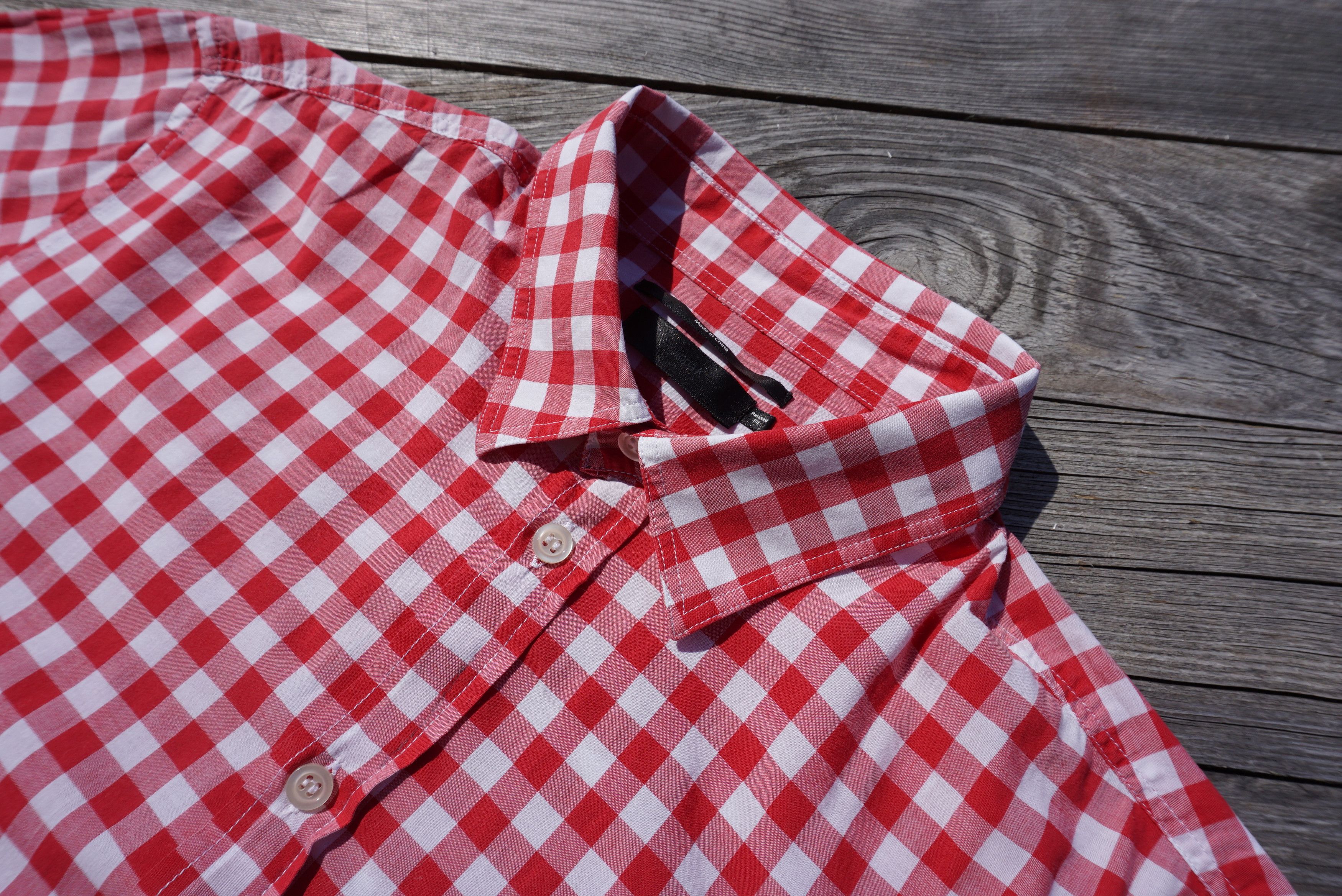Filippa K Mens Filippa K Small S/M shirt red checked relaxed fit Size US S / EU 44-46 / 1 - 2 Thumbnail