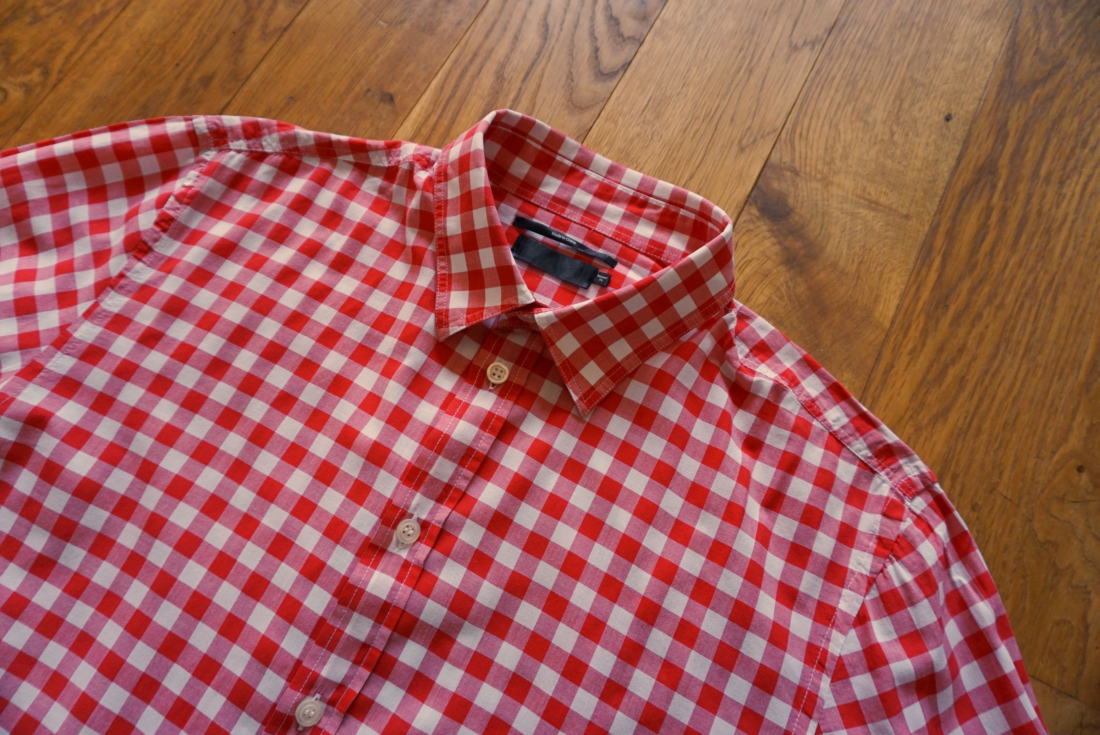 Filippa K Mens Filippa K Small S/M shirt red checked relaxed fit Size US S / EU 44-46 / 1 - 16 Thumbnail