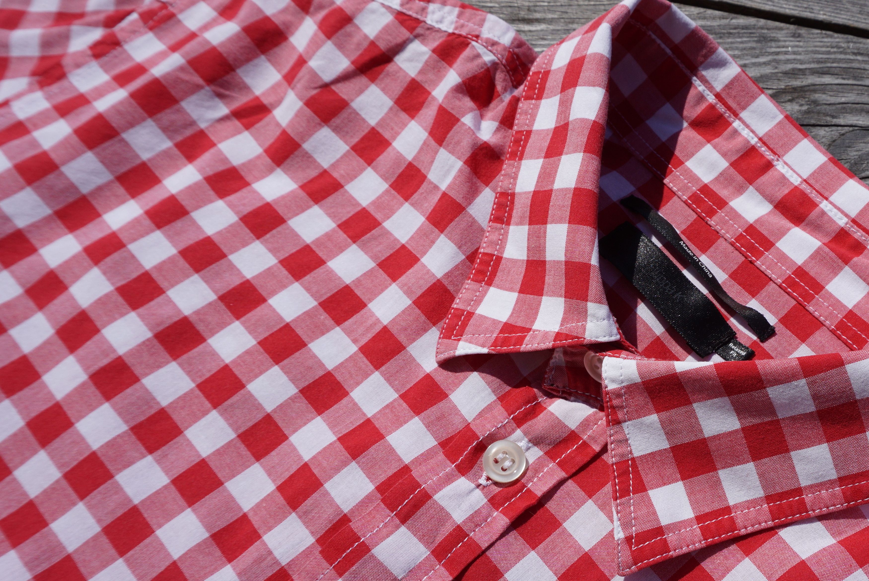 Filippa K Mens Filippa K Small S/M shirt red checked relaxed fit Size US S / EU 44-46 / 1 - 24 Thumbnail