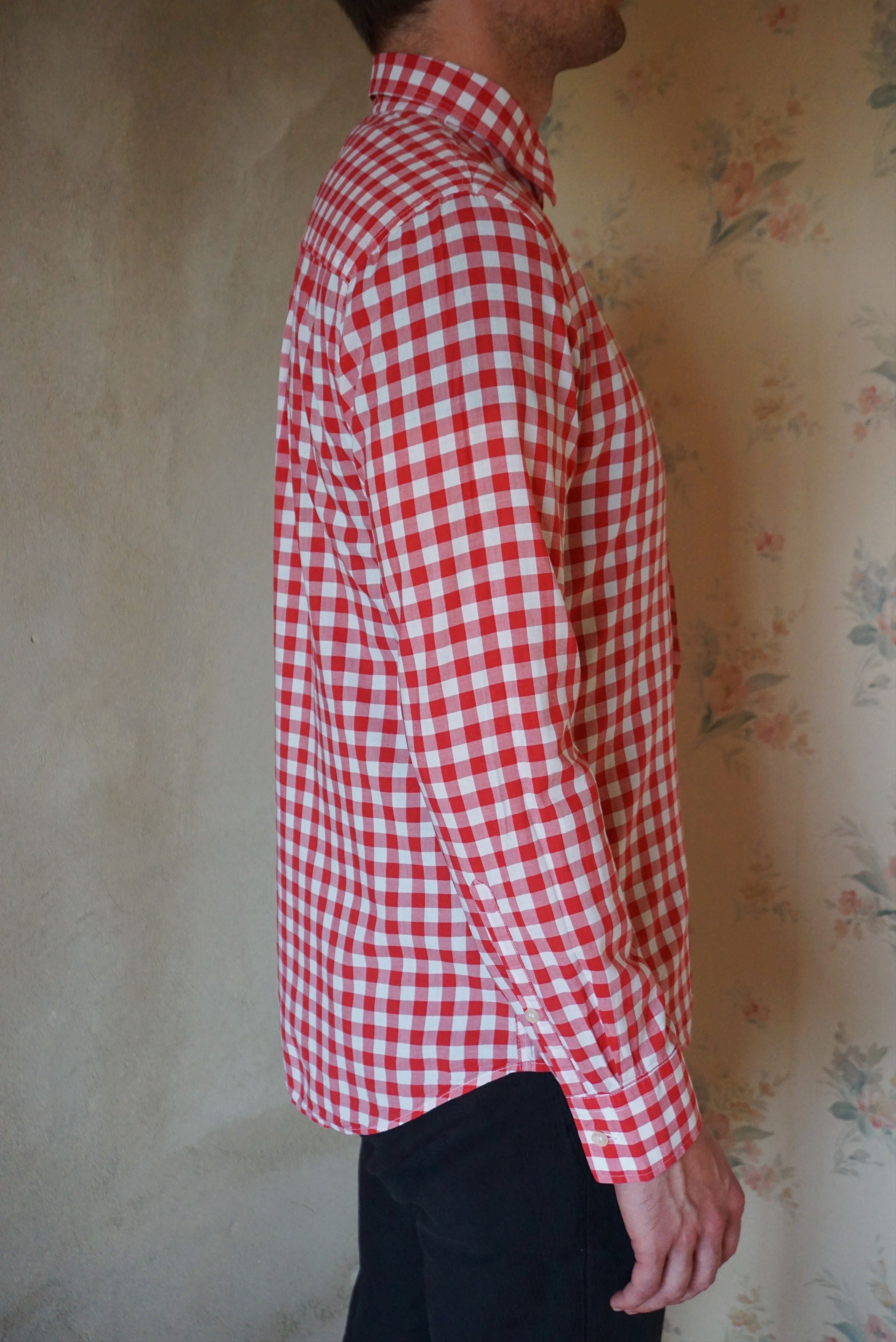 Filippa K Mens Filippa K Small S/M shirt red checked relaxed fit Size US S / EU 44-46 / 1 - 21 Thumbnail