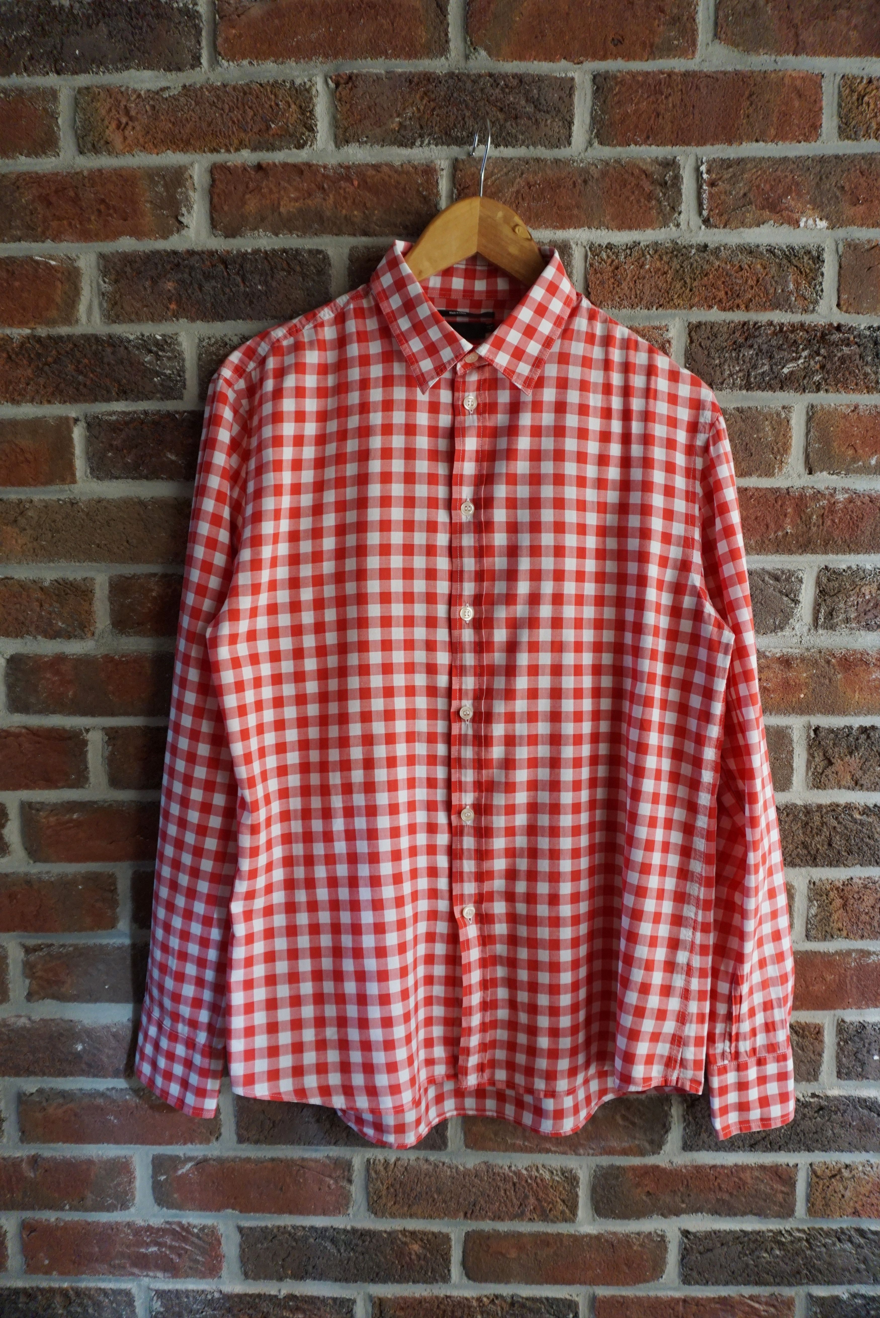 Filippa K Mens Filippa K Small S/M shirt red checked relaxed fit Size US S / EU 44-46 / 1 - 18 Thumbnail