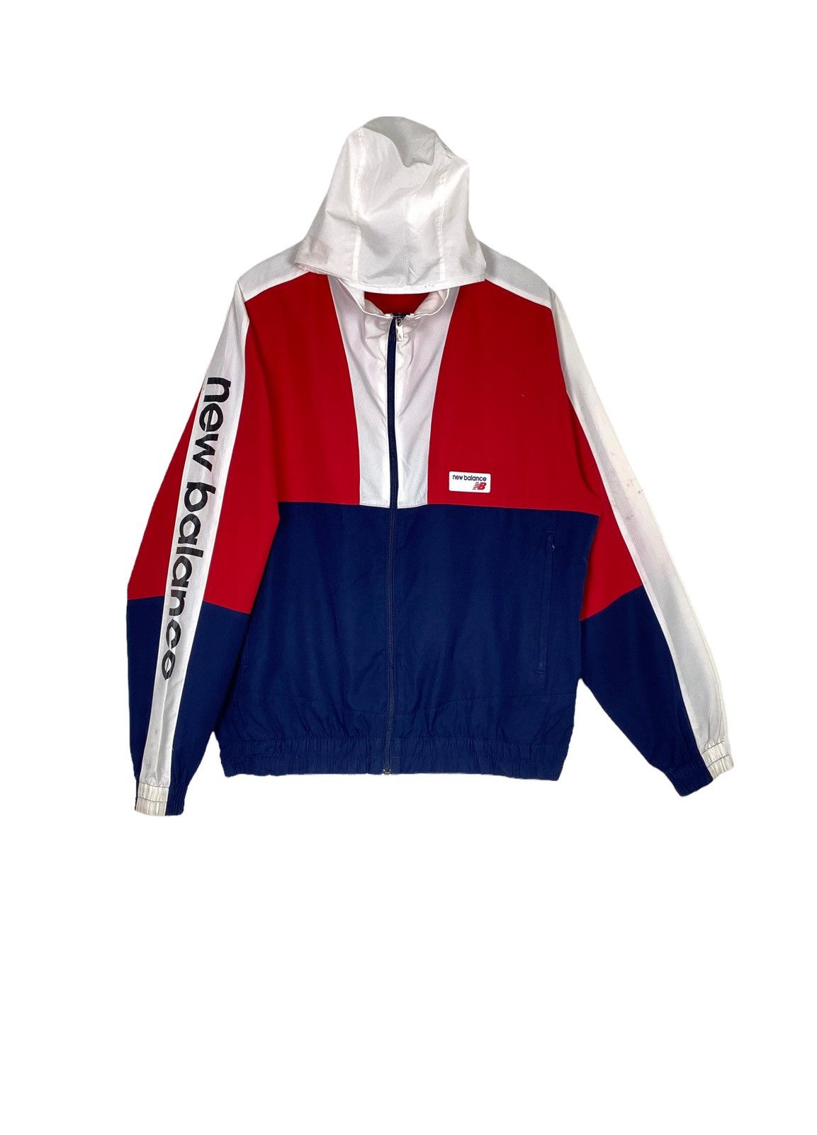 New Balance Rare‼️ New Balance Windbreker Rain Jacket Spell Out Size US XL / EU 56 / 4 - 1 Thumbnail
