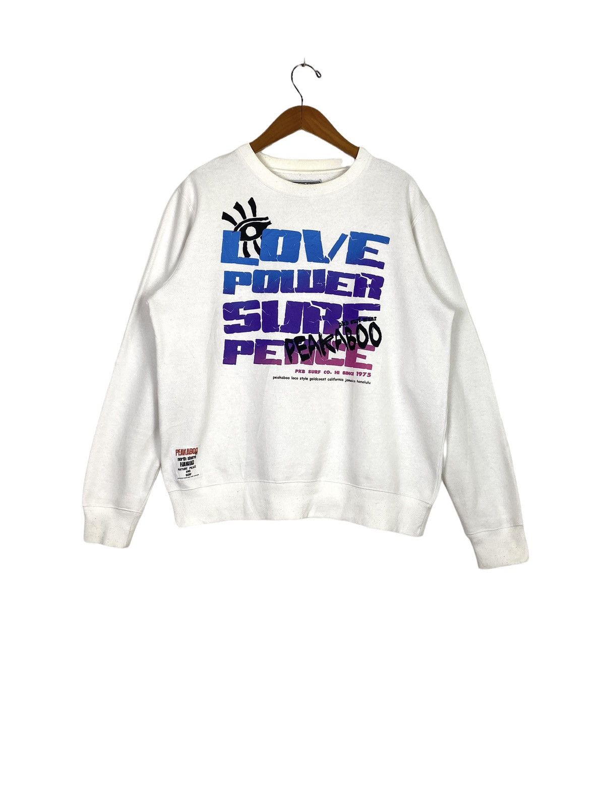 Japanese Brand Rare‼️ Hawaii Peakaboo Surf Sweatshirt Big Logo Size US M / EU 48-50 / 2 - 1 Thumbnail