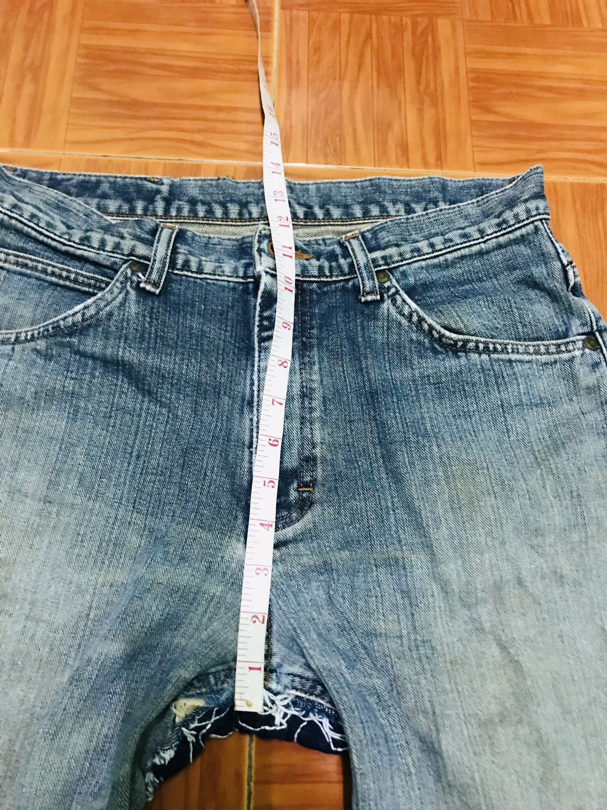 Lee “Vintage Distressed Light Blue Denim Jeans – Faded Wash Size US 31 - 10 Thumbnail