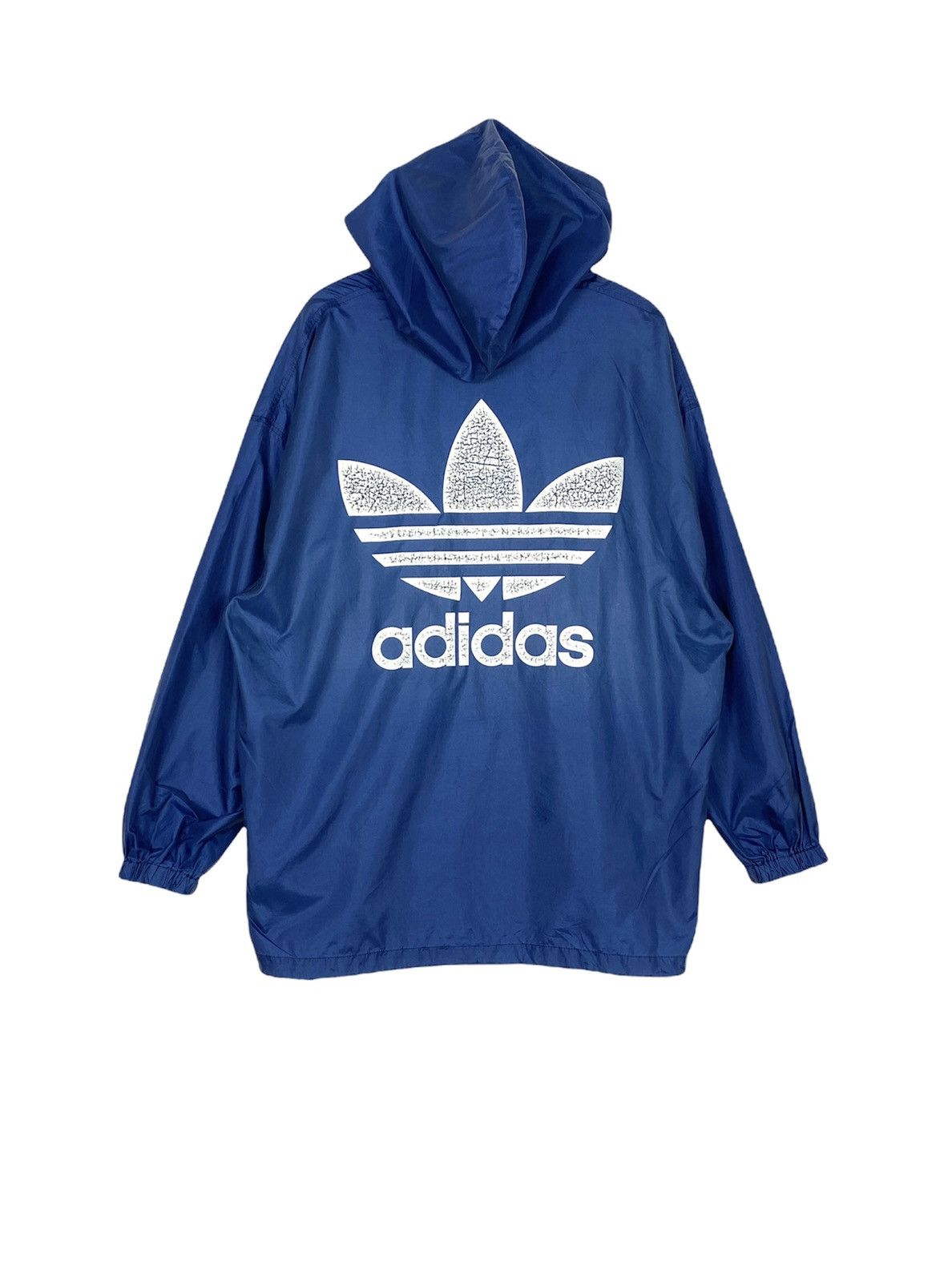 Adidas Vintage Adidas Trefoil Oversize Windbreker Big Logo Japan Size US XL / EU 56 / 4 - 1 Thumbnail