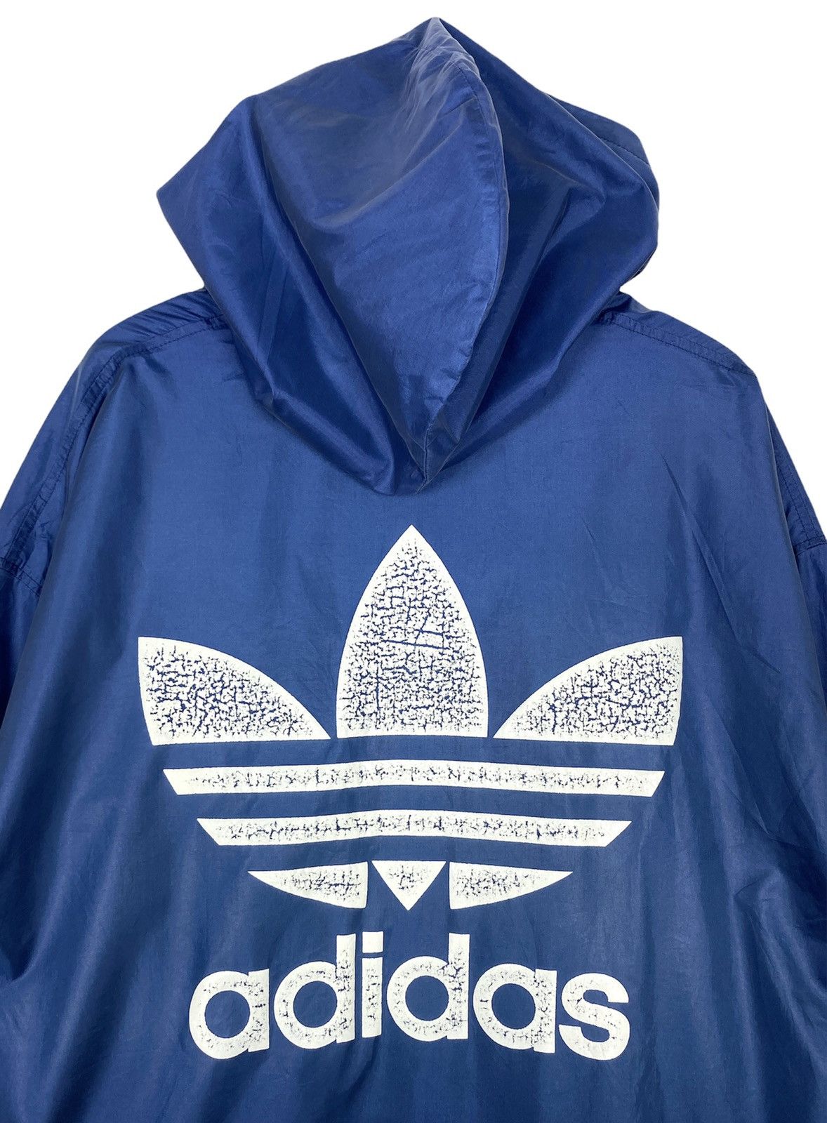 Adidas Vintage Adidas Trefoil Oversize Windbreker Big Logo Japan Size US XL / EU 56 / 4 - 2 Thumbnail