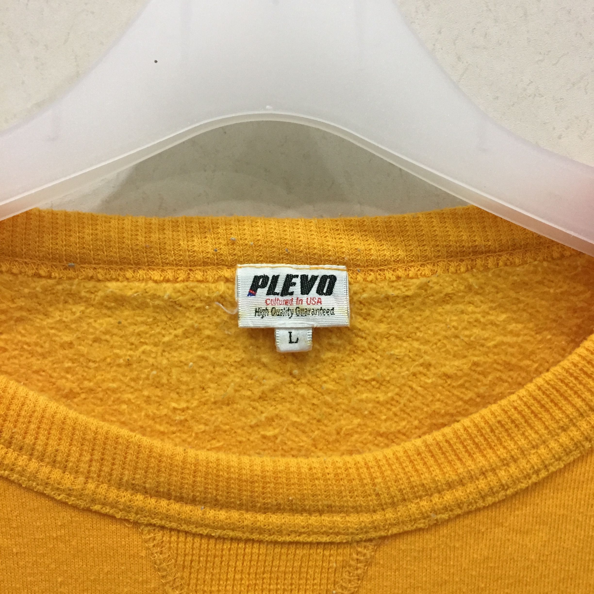 Vintage PLEVO sweatshirt spell out big logo.. over leap logo.. Size L / US 10 / IT 46 - 4 Thumbnail