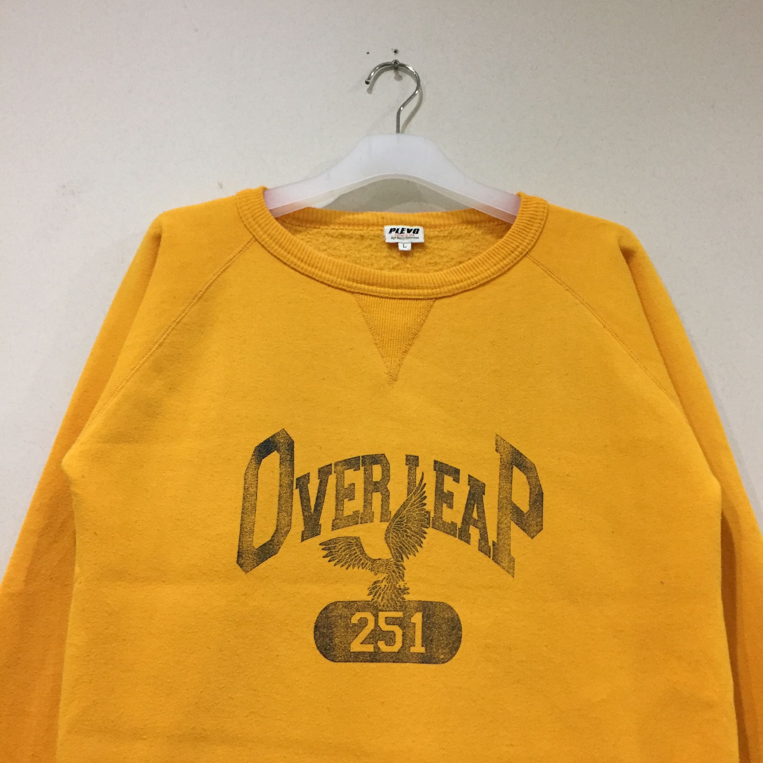 Vintage PLEVO sweatshirt spell out big logo.. over leap logo.. Size L / US 10 / IT 46 - 2 Thumbnail
