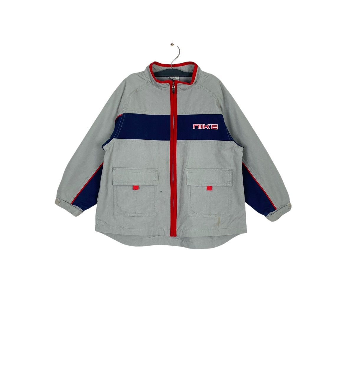 Nike Rare‼️ Vintage Nike Swoosh Jacket Embroidery Big Logo (Kids) Size US XXS / EU 40 - 1 Thumbnail