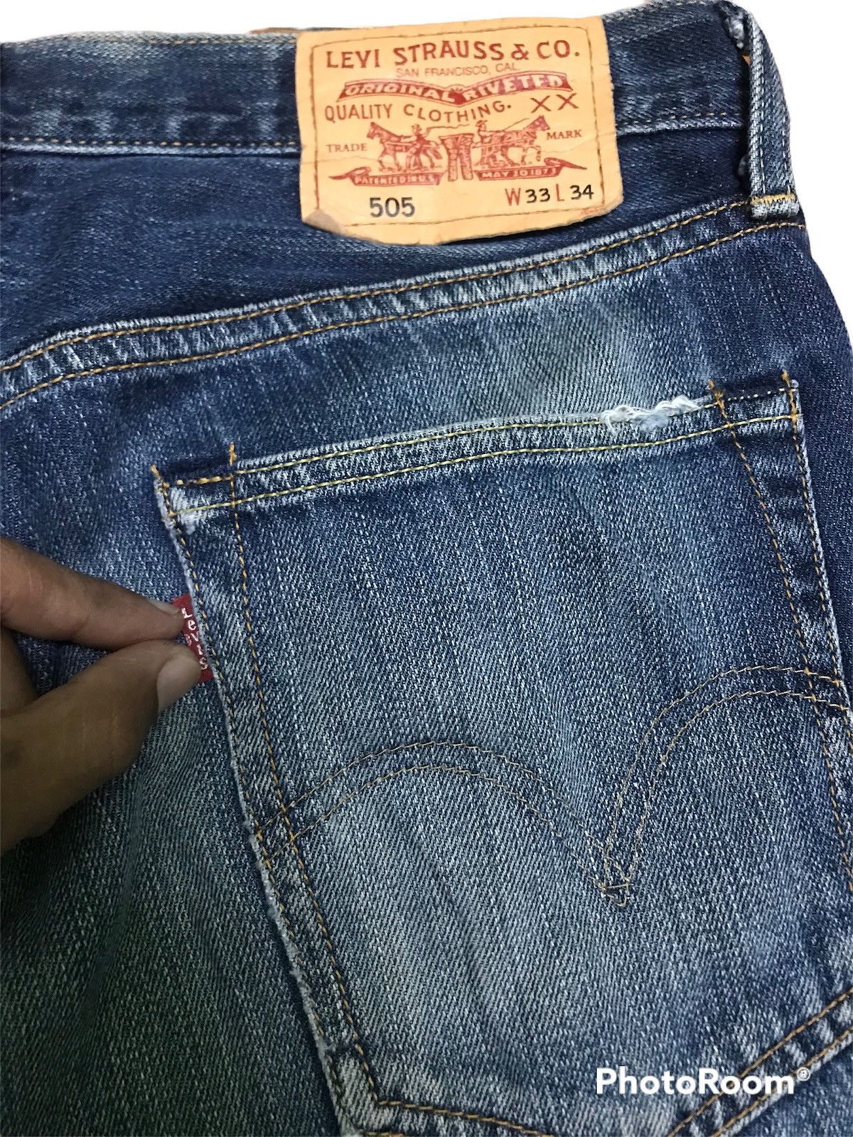 Levi's “Vintage Distressed Light Blue Denim Jeans – Faded Wash Size US 33 - 8 Thumbnail