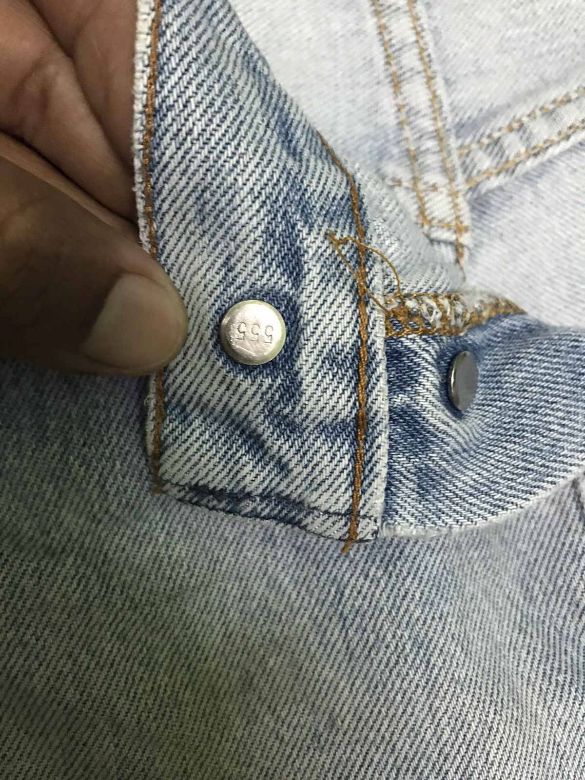Levi's Vtg Light Wash Distressed Jeans – Straight Leg Frayed Hem Size US 28 / EU 44 - 8 Thumbnail